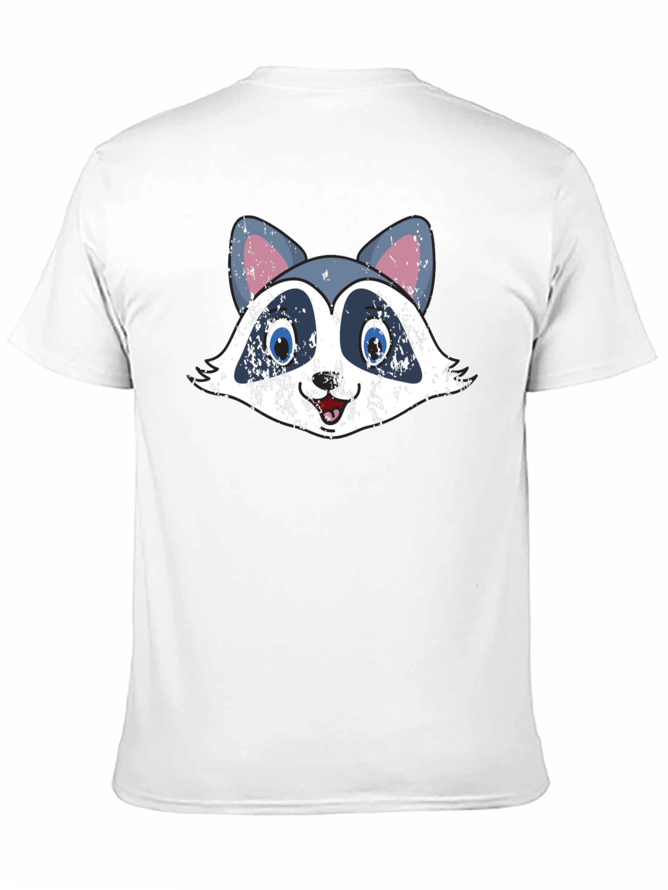 Funny Raccoon Graphic Tee - Distressed Style