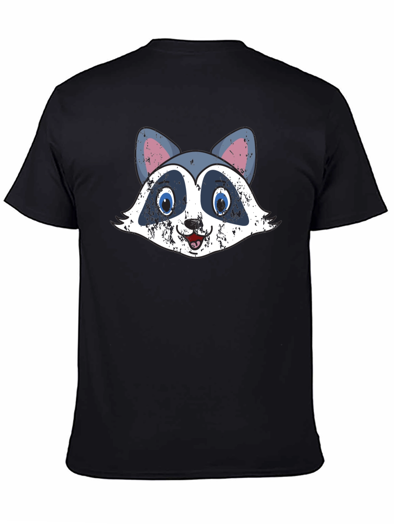 Funny Raccoon Graphic Tee - Distressed Style