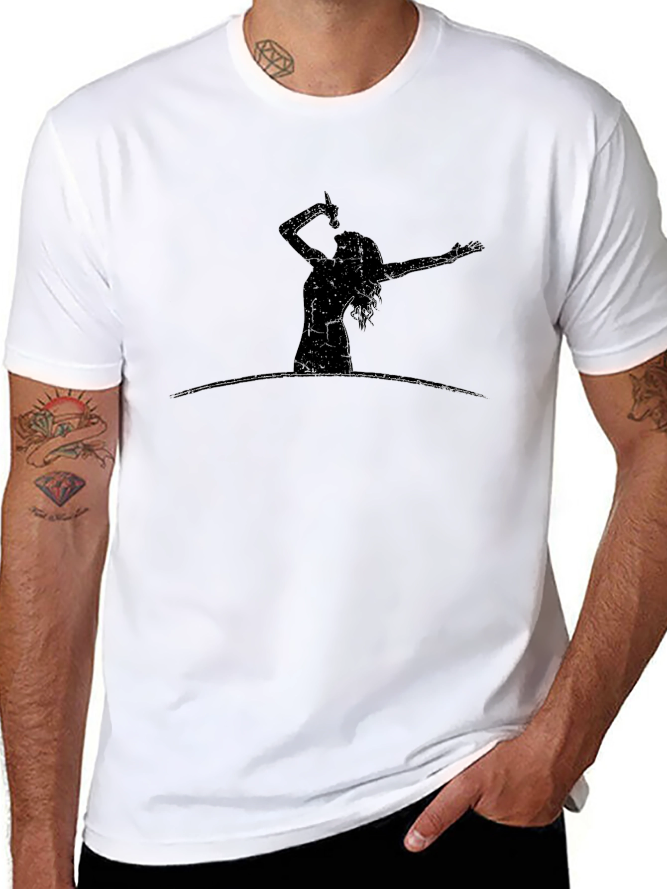Singer Silhouette Black T-Shirt