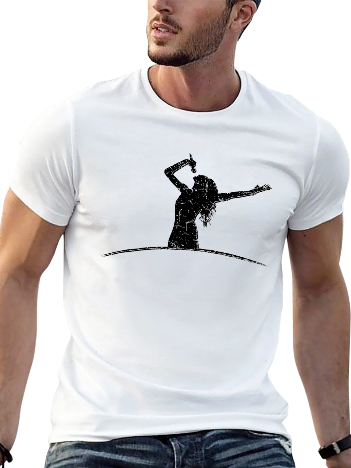 Singer Silhouette Black T-Shirt