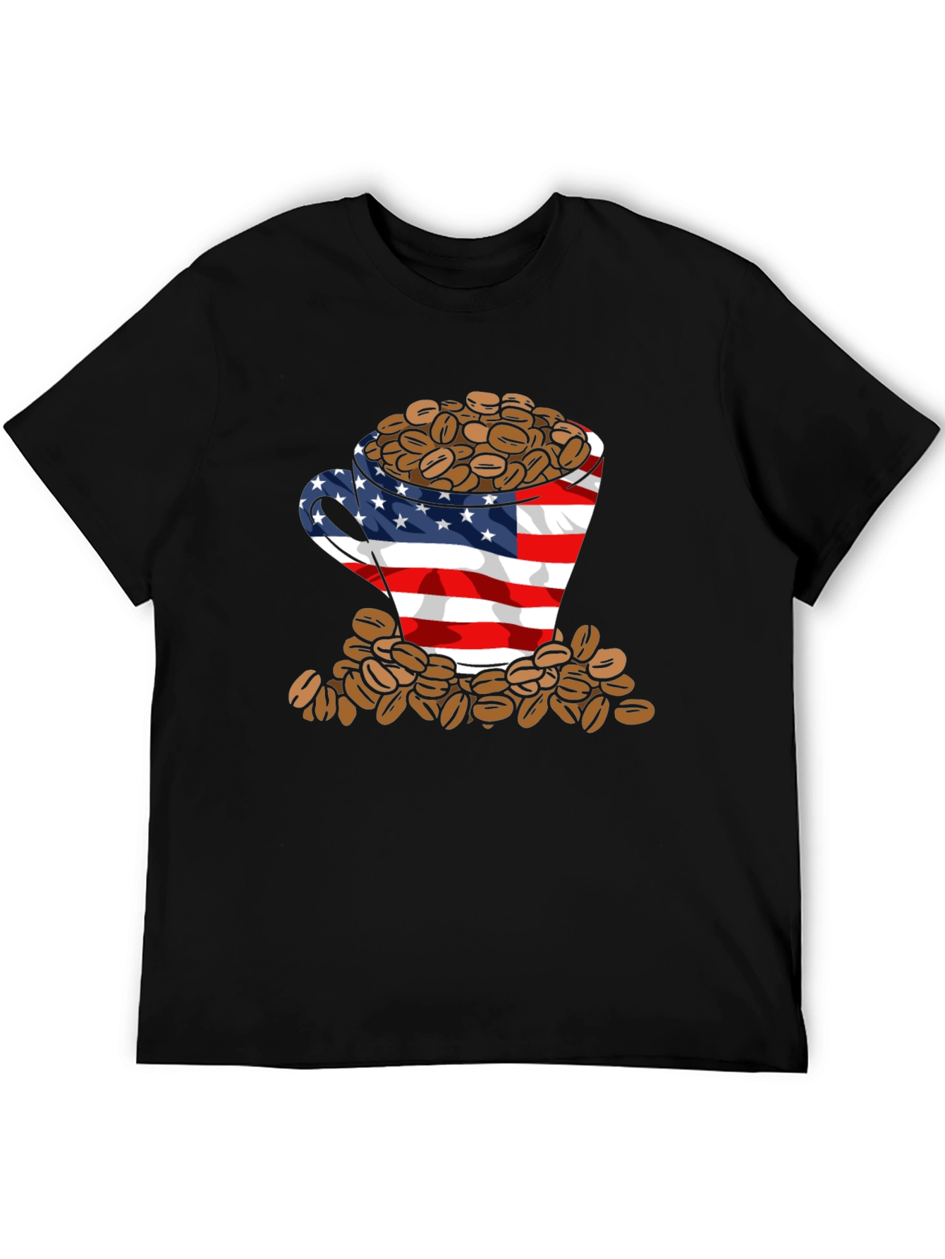 American Flag Coffee Bean T-Shirt