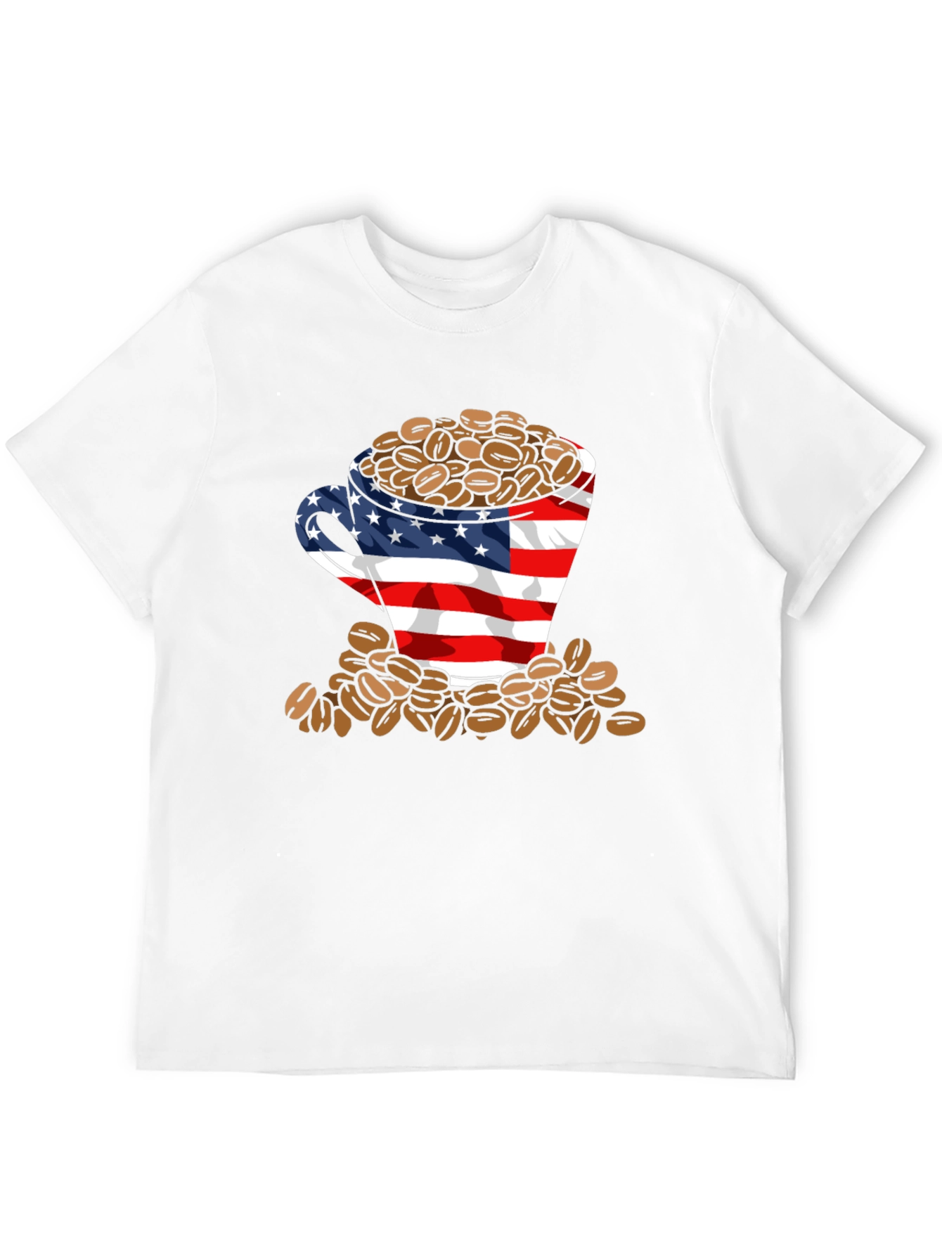 American Flag Coffee Bean T-Shirt