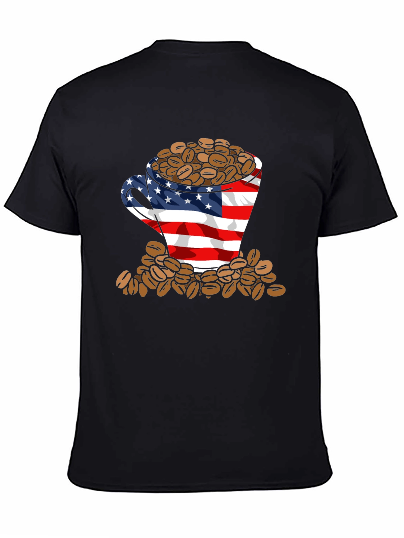 American Flag Coffee Bean T-Shirt