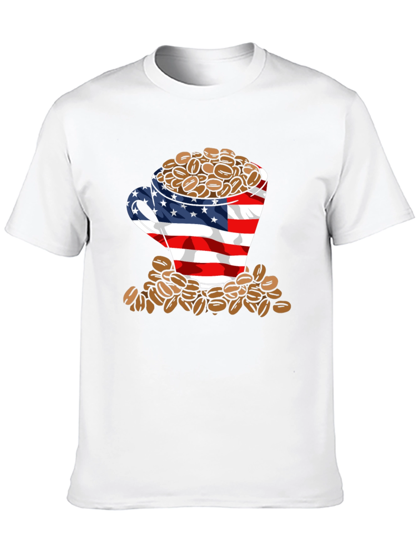 American Flag Coffee Bean T-Shirt