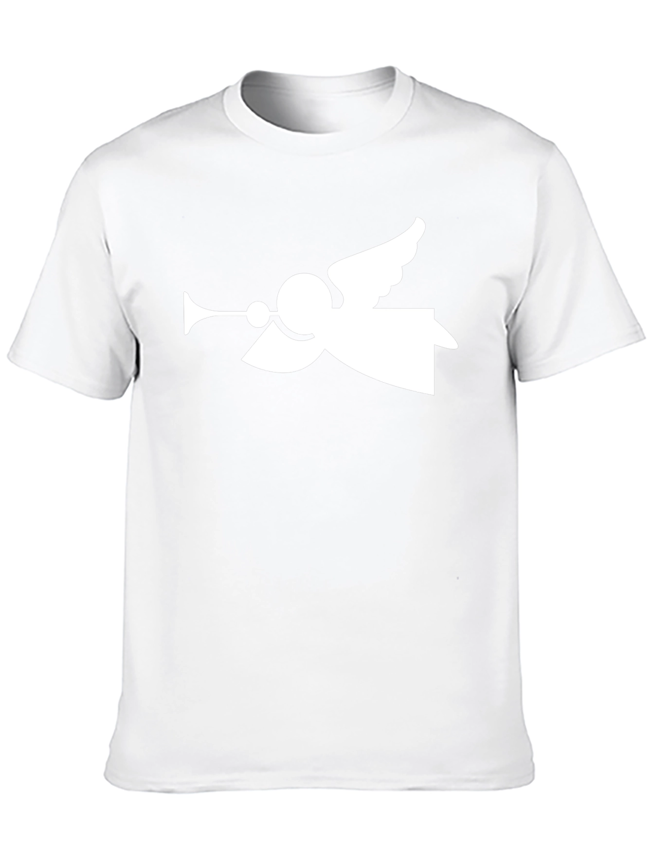 Angel Trumpet Graphic Tee - Stylish Black T-Shirt