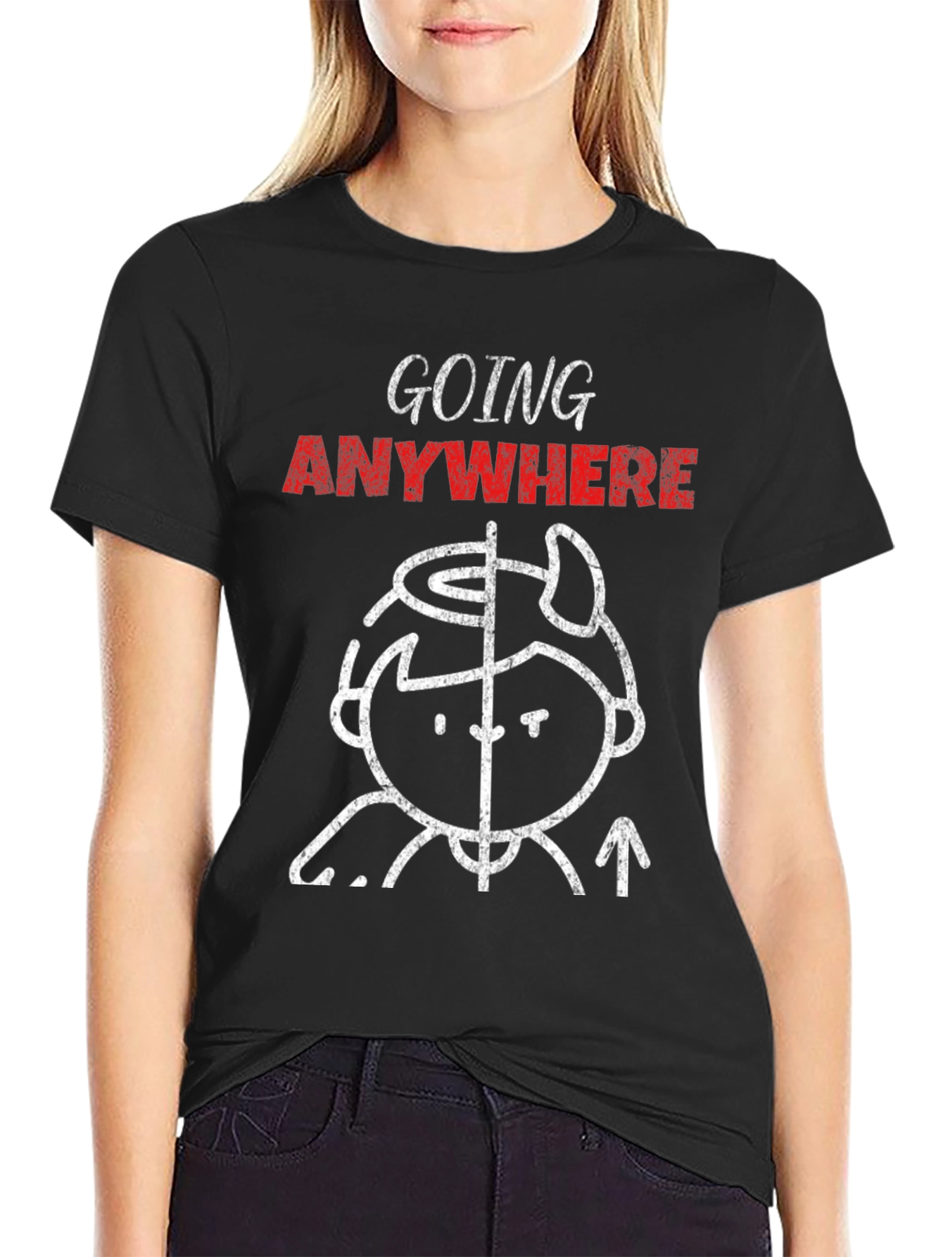 Going Anywhere Graphic Tee - Unisex Black T-Shirt