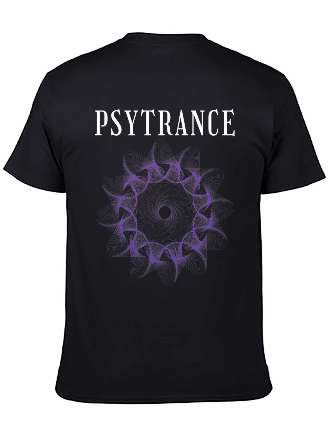 Psytrance Graphic Tee - Abstract Purple Design