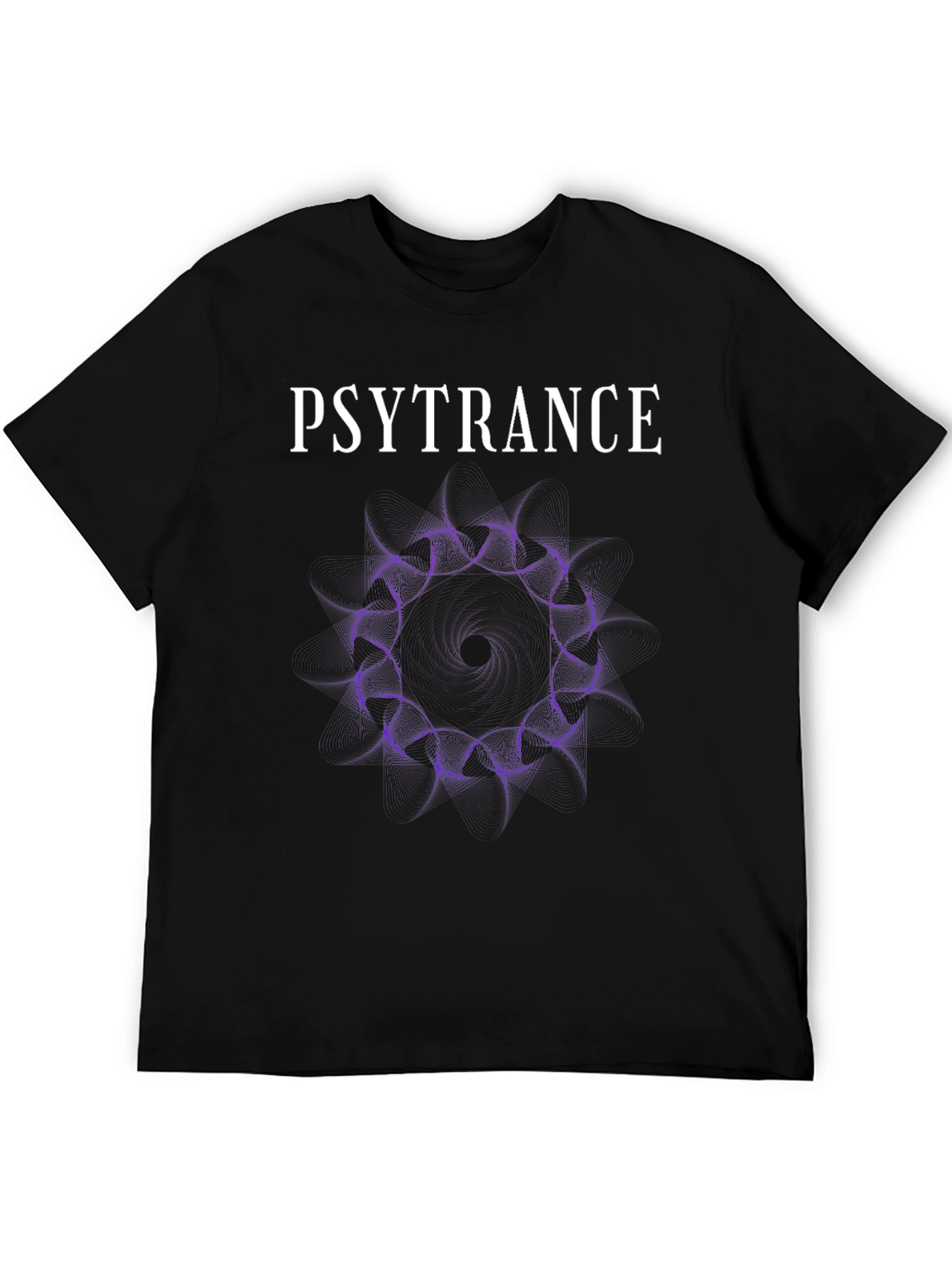 Psytrance Graphic Tee - Abstract Purple Design