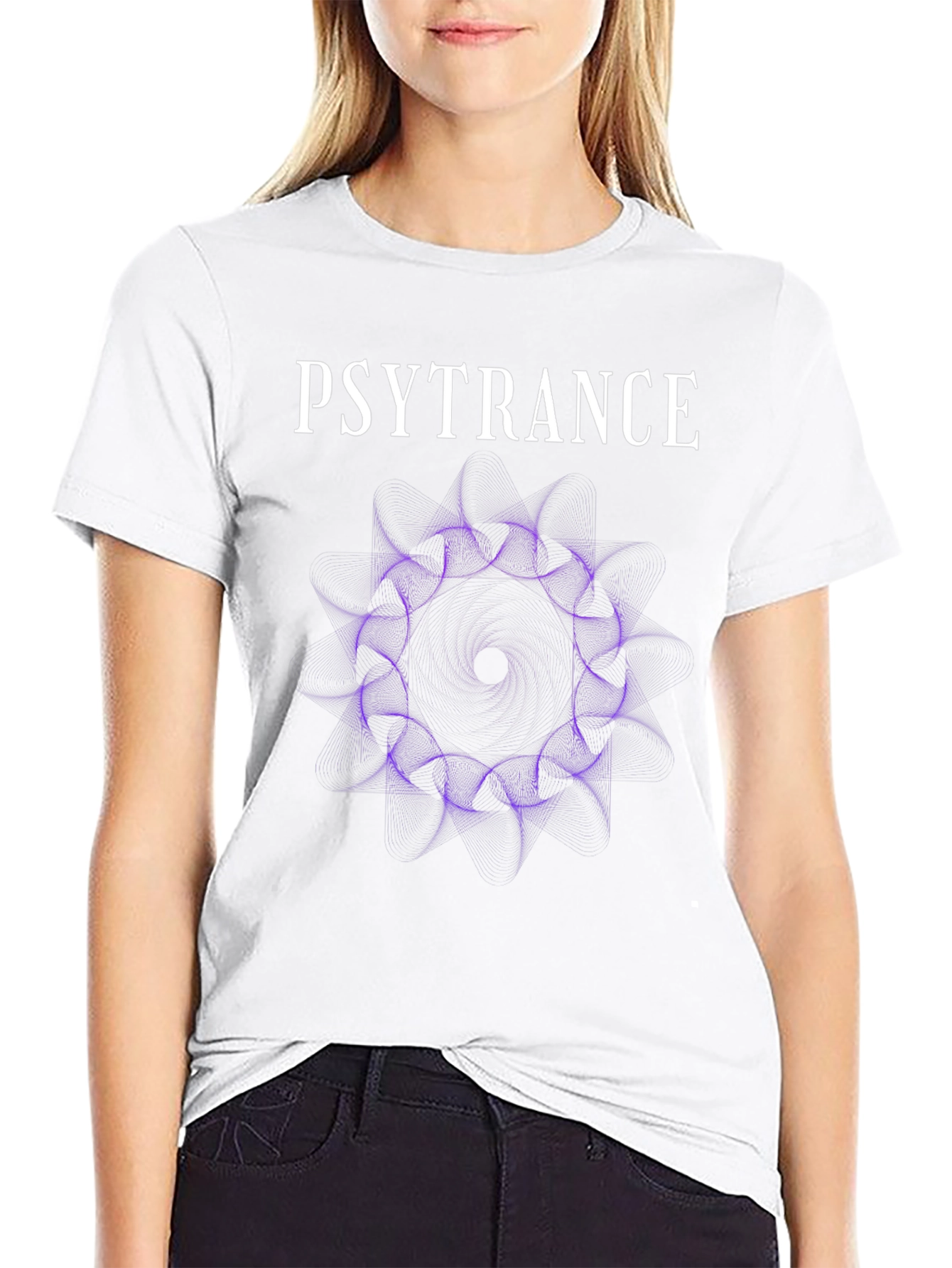 Psytrance Graphic Tee - Abstract Purple Design