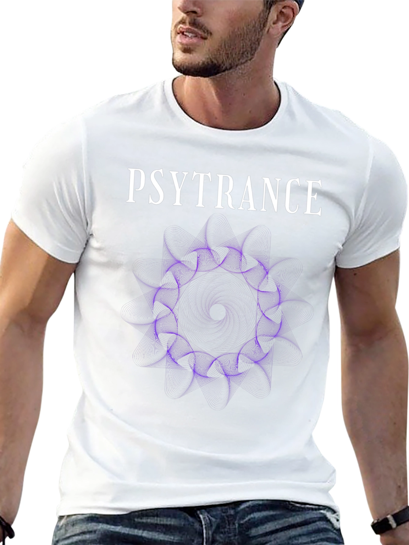 Psytrance Graphic Tee - Abstract Purple Design