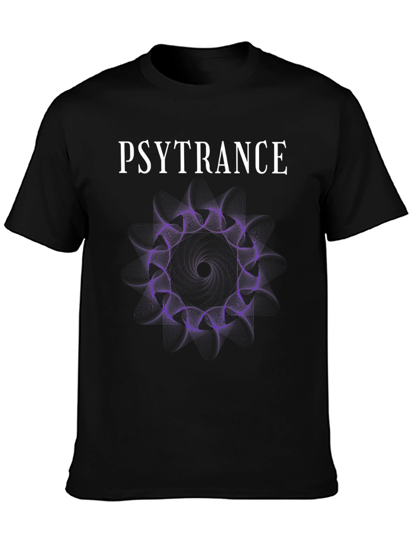 Psytrance Graphic Tee - Abstract Purple Design
