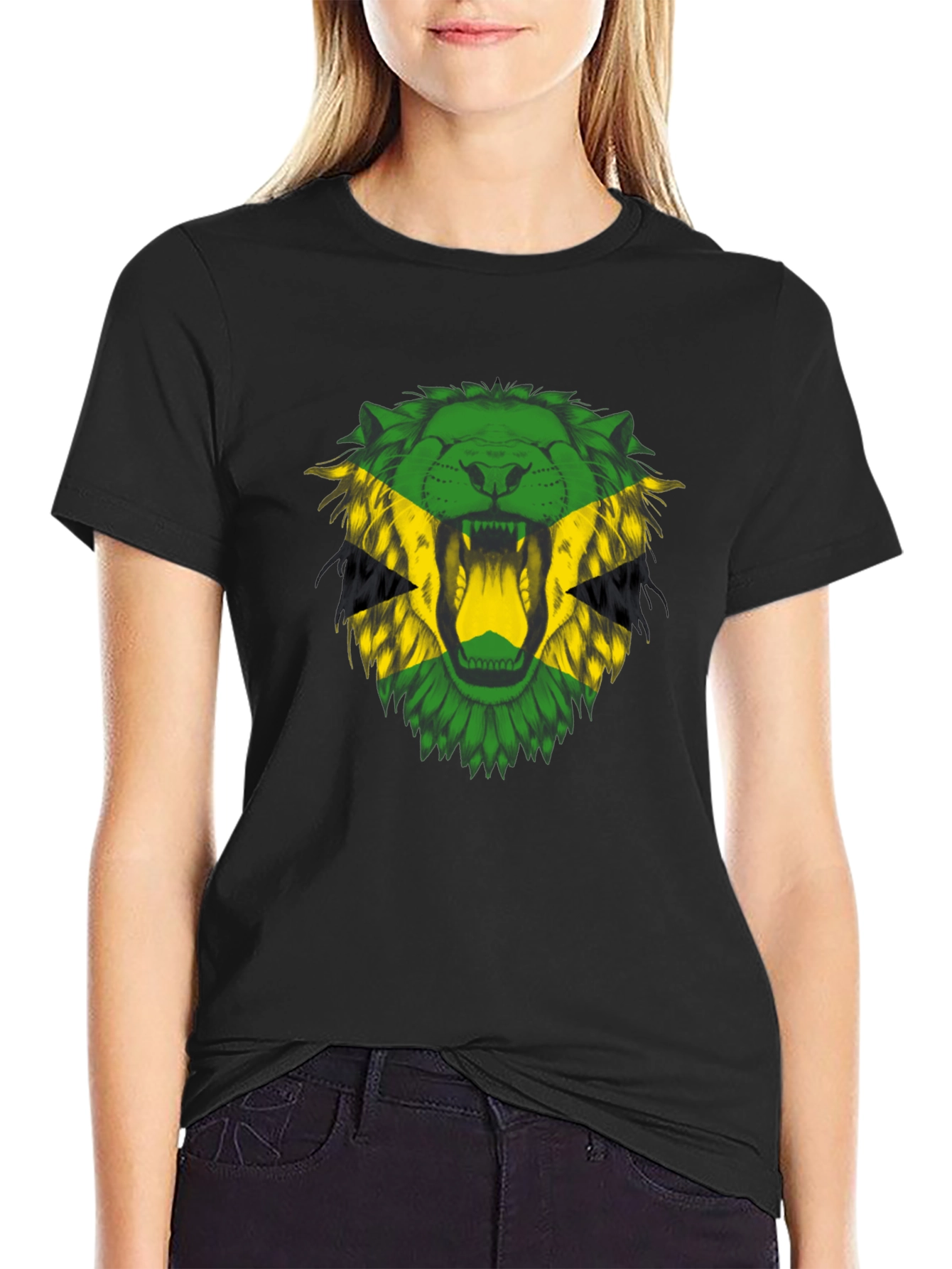 Jamaican Lion T-Shirt - Bold Rasta Reggae Style