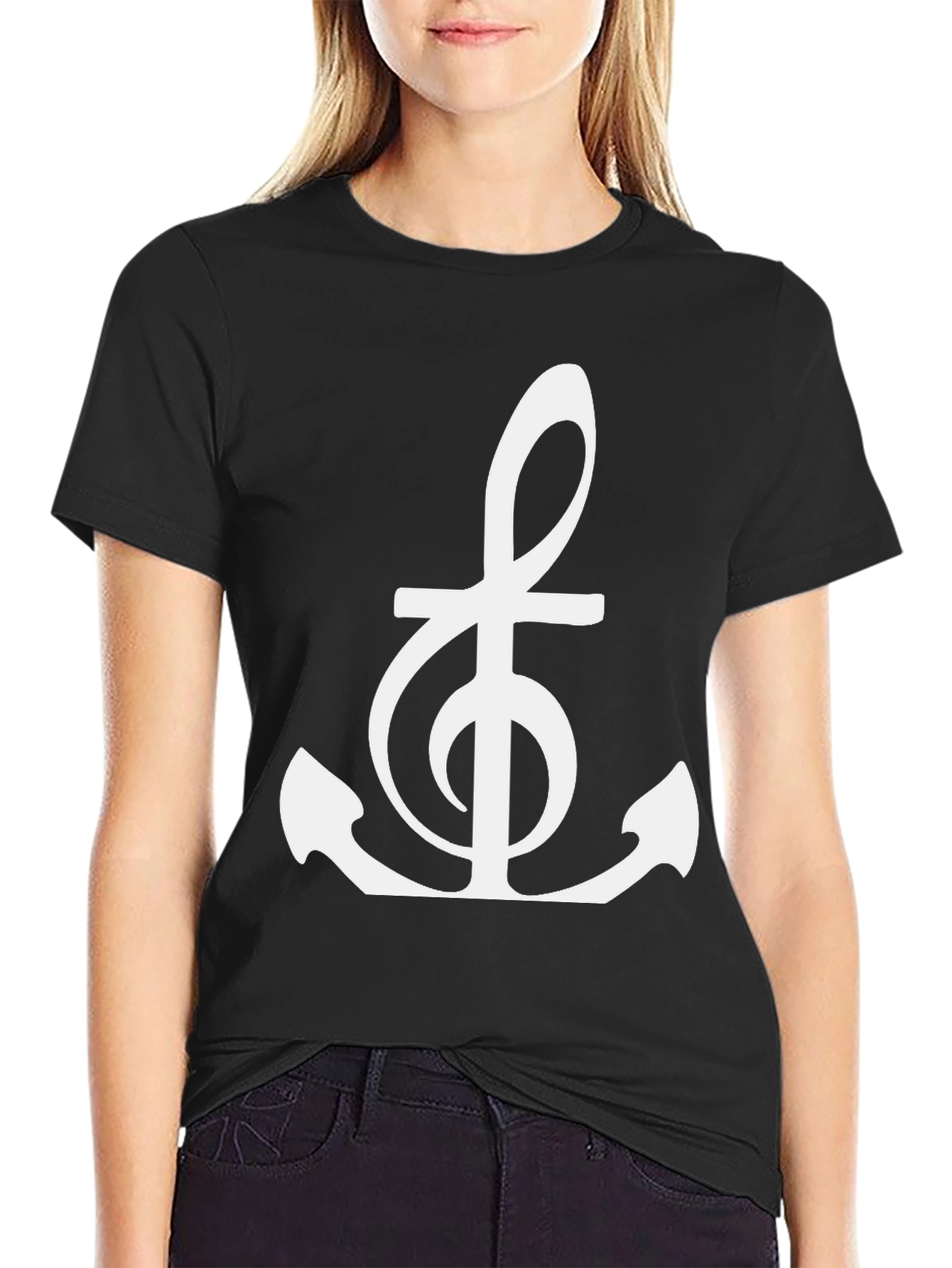 Music Anchor Graphic Tee - Black