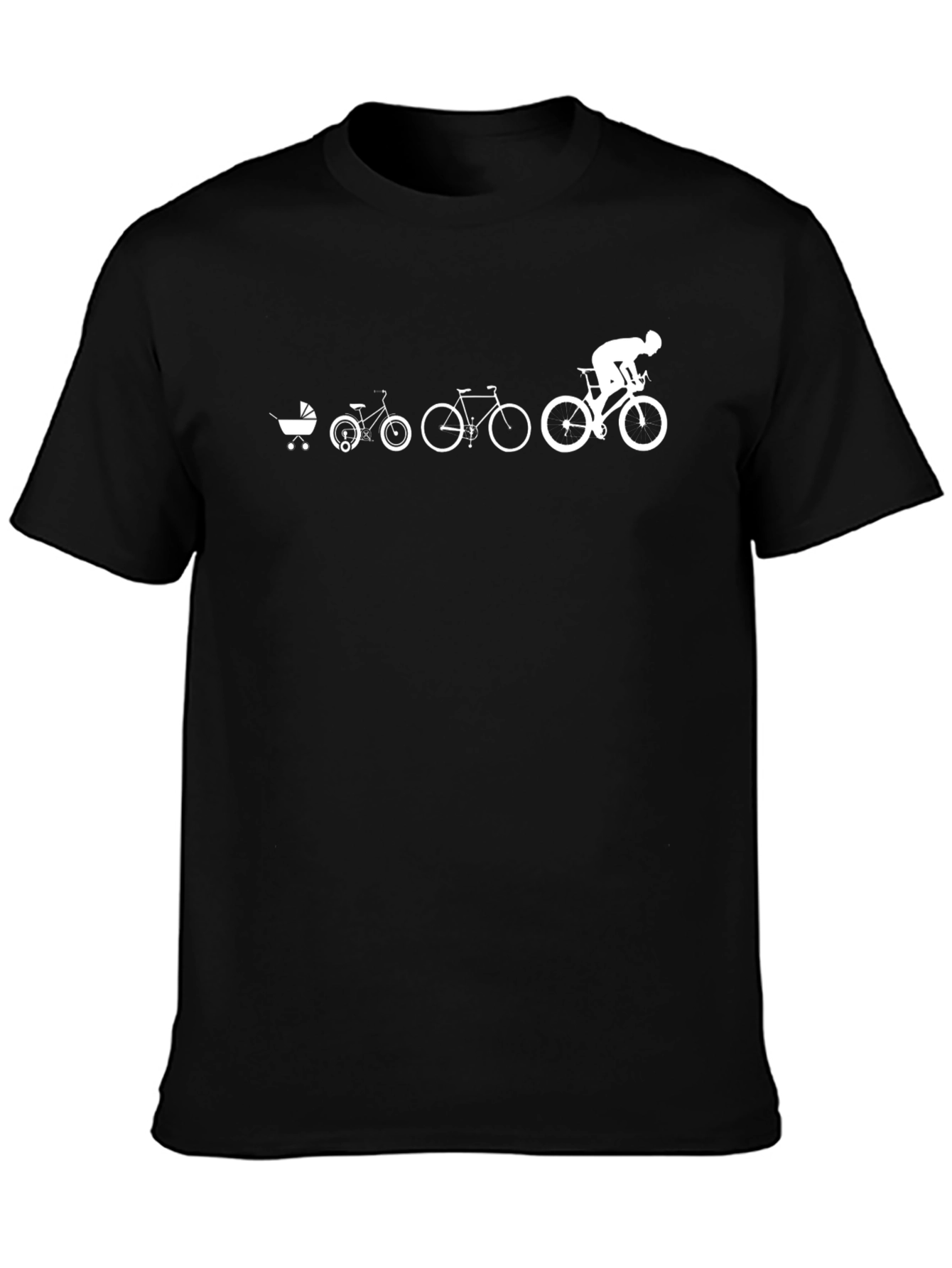 Evolution of Cycling Black T-Shirt