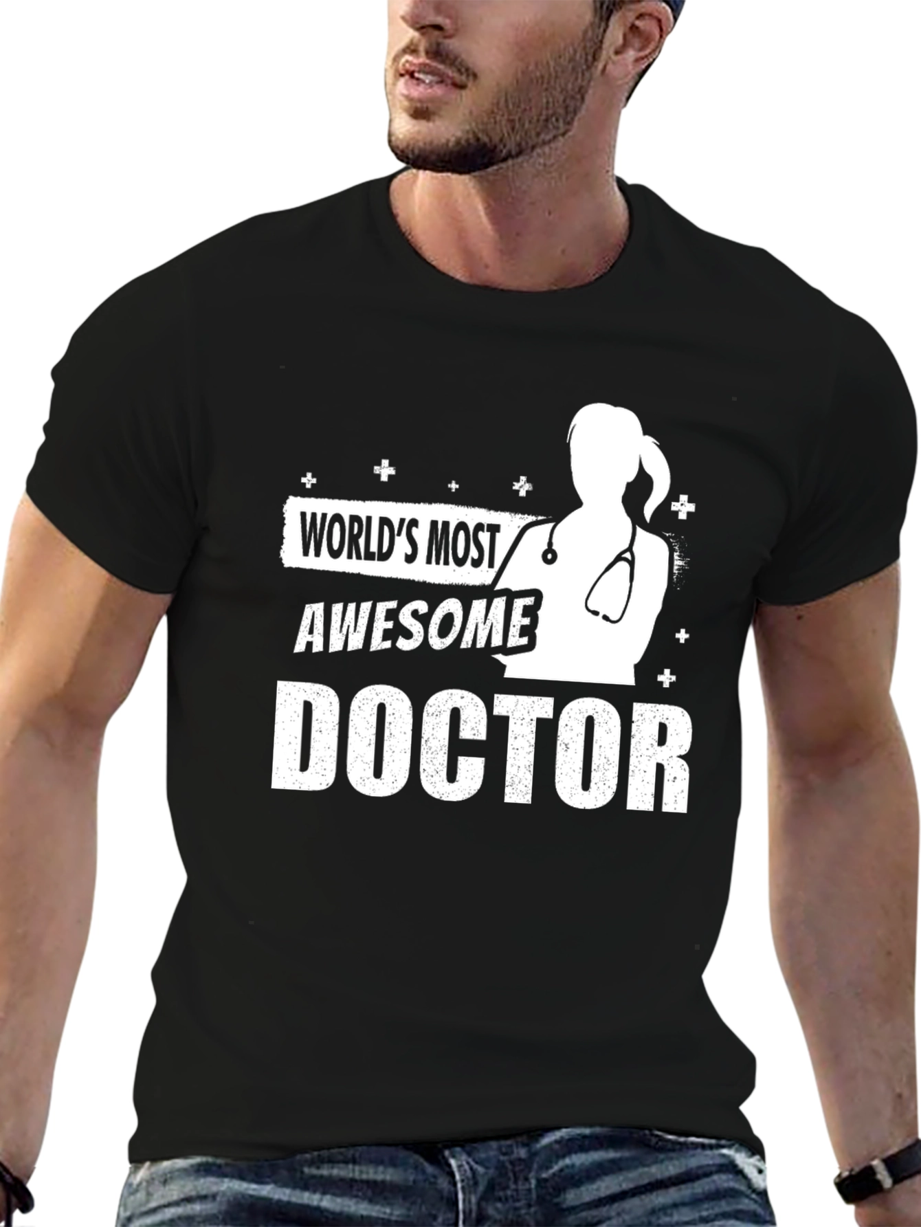 Awesome Doctor Graphic Tee - Black