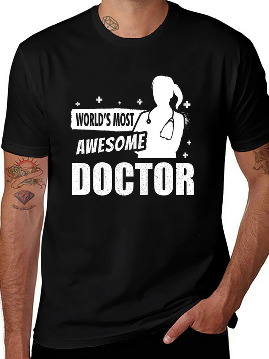 Awesome Doctor Graphic Tee - Black
