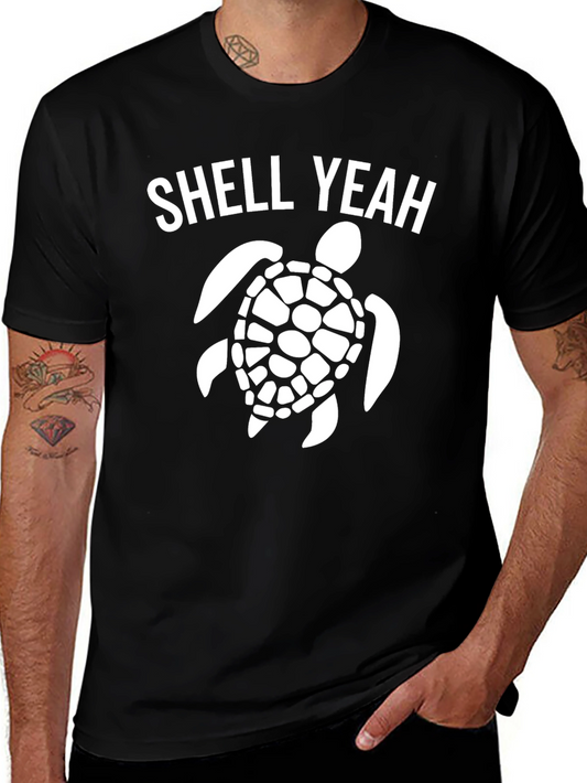Shell Yeah Turtle Graphic T-Shirt - Black