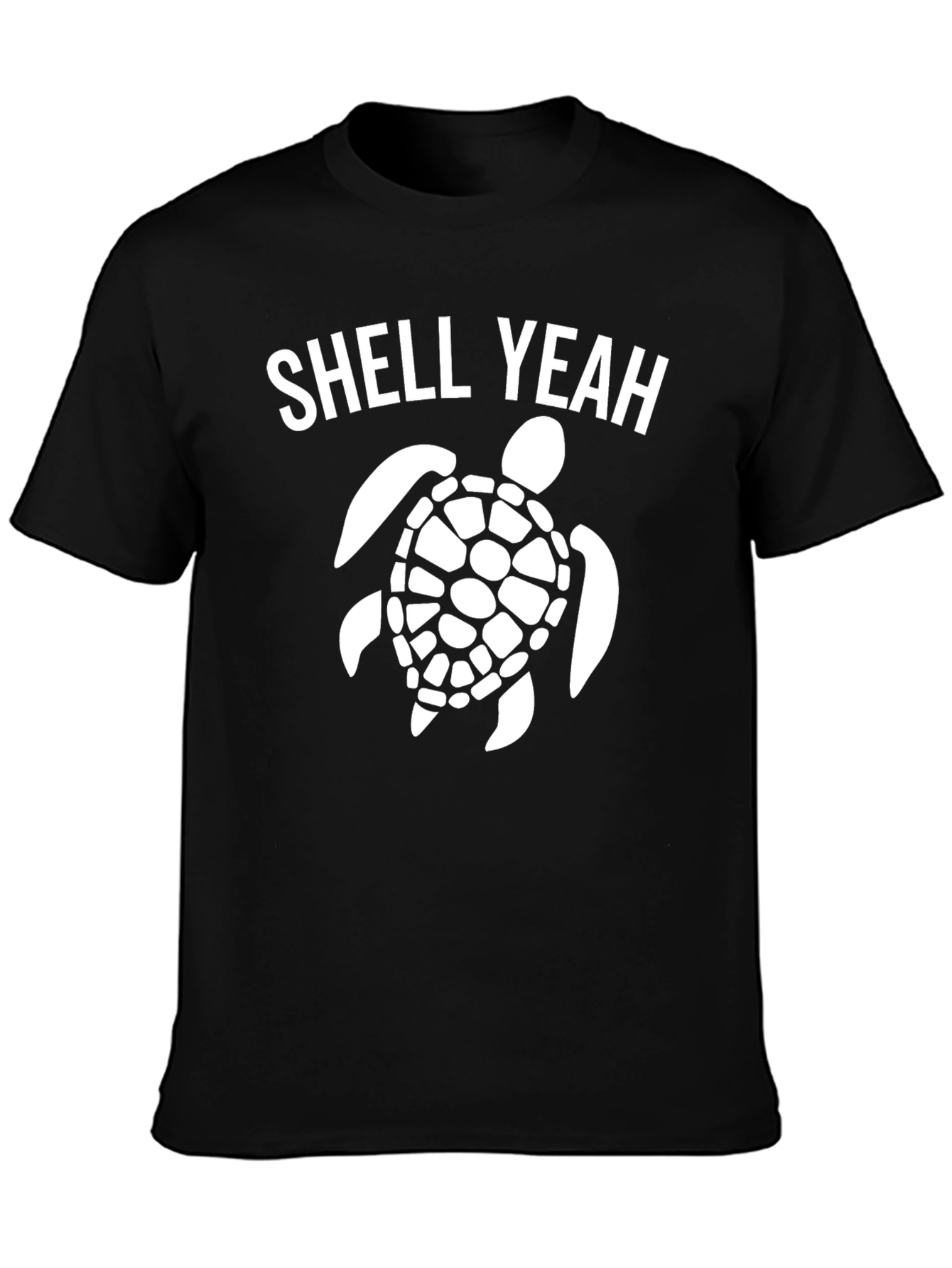 Shell Yeah Turtle Graphic T-Shirt - Black