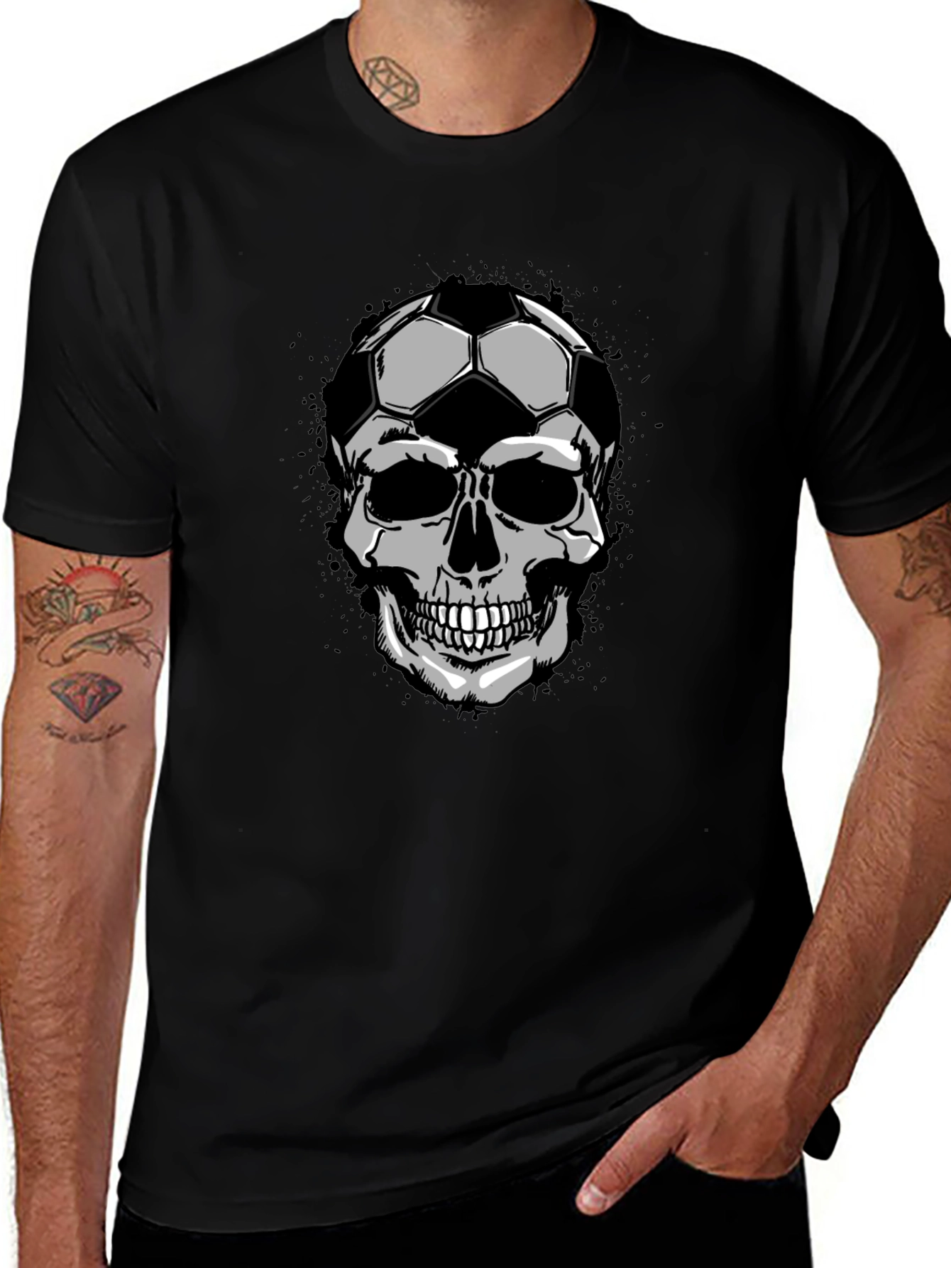 Soccer Skull Graphic Tee - Unique Design T-Shirt
