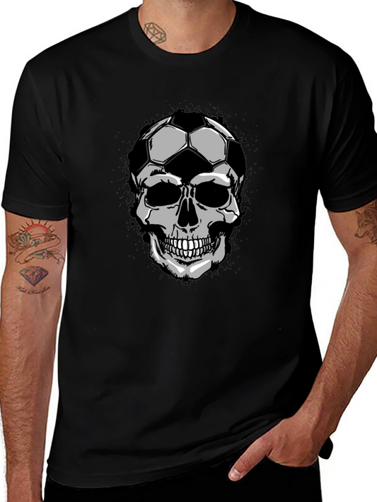 Soccer Skull Graphic Tee - Unique Design T-Shirt
