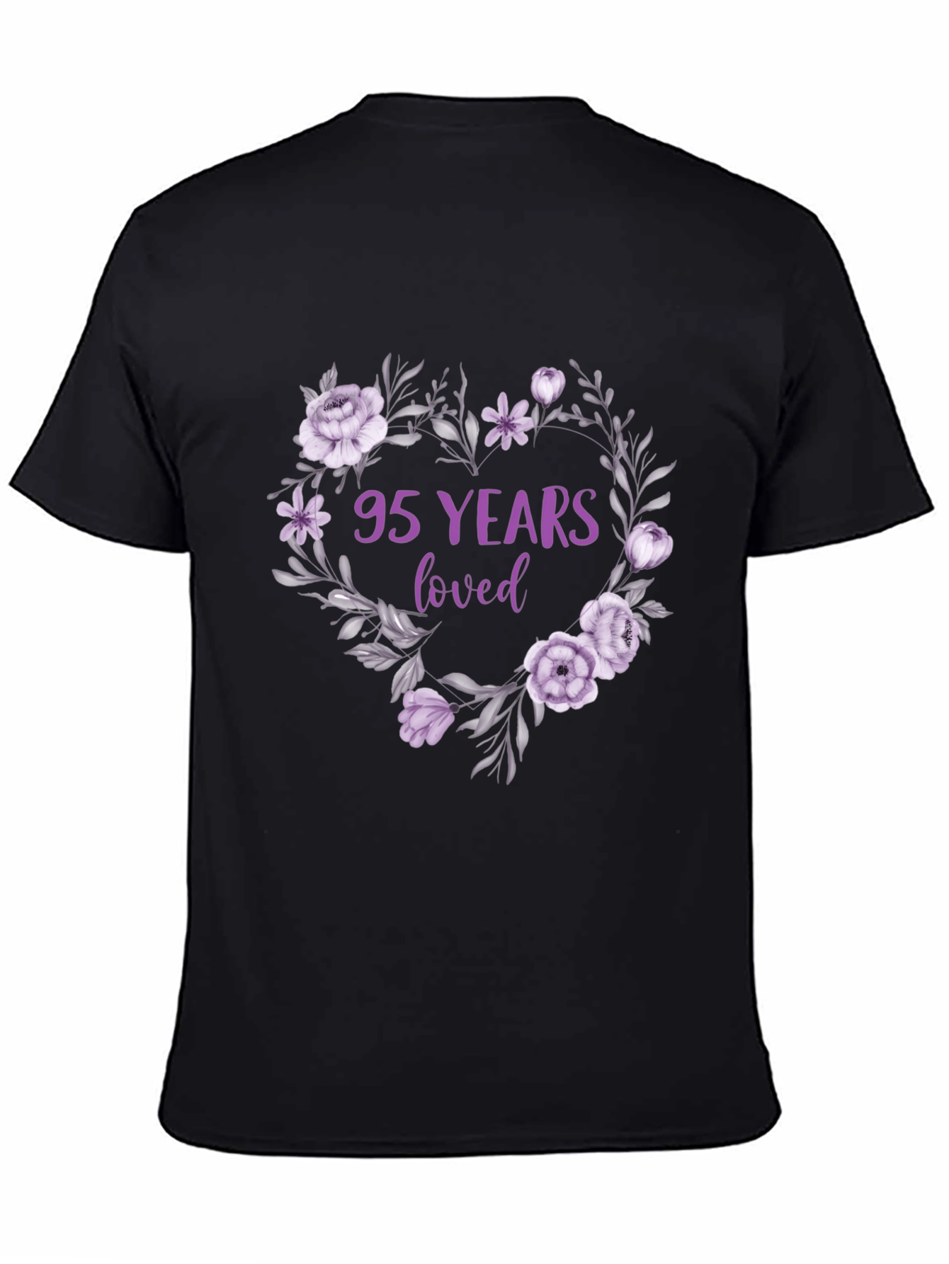 95 Years Loved Floral Heart T-Shirt