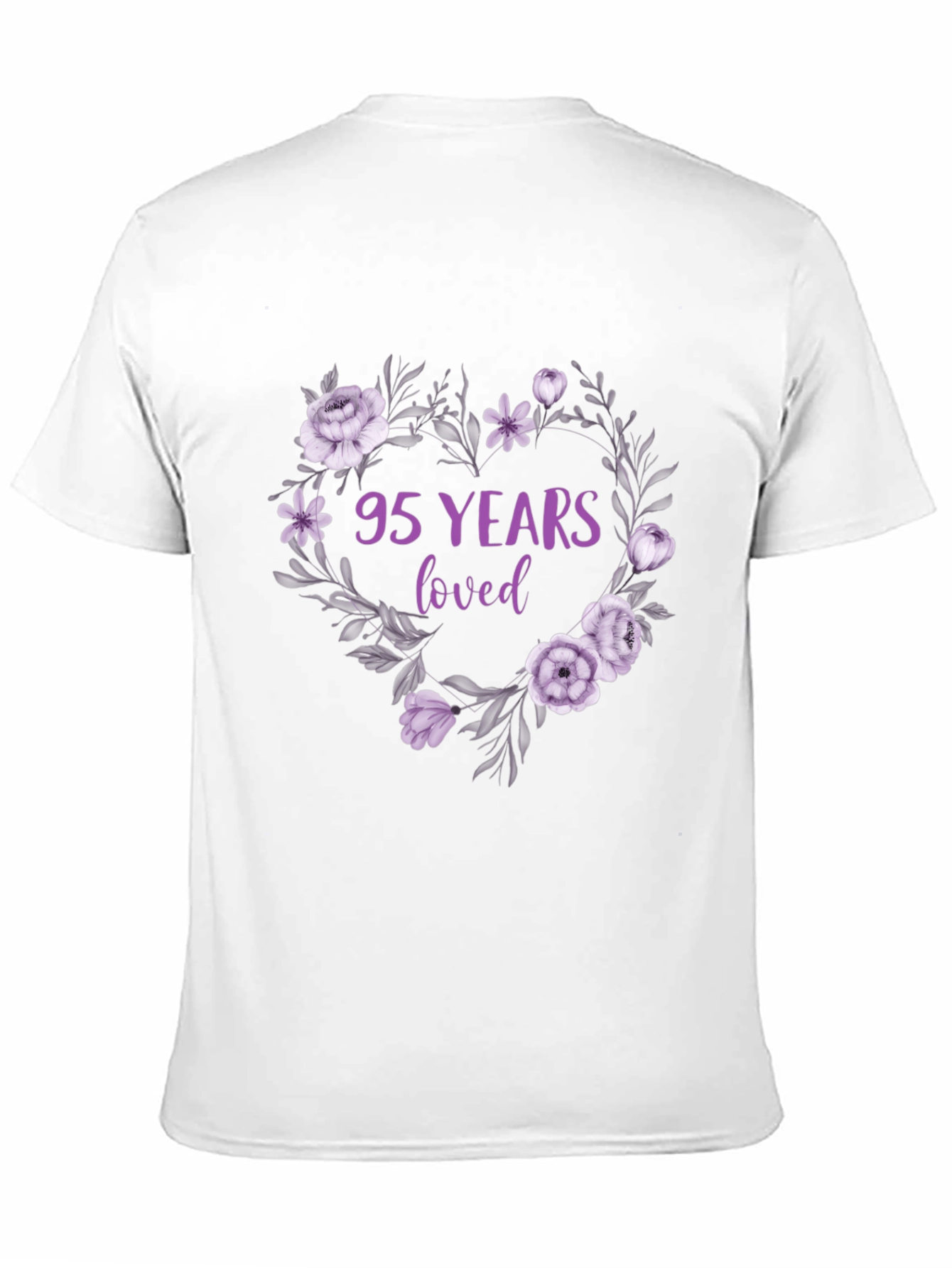 95 Years Loved Floral Heart T-Shirt