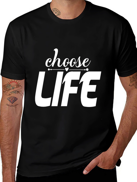 Choose Life Graphic Tee - Stylish Cotton Blend