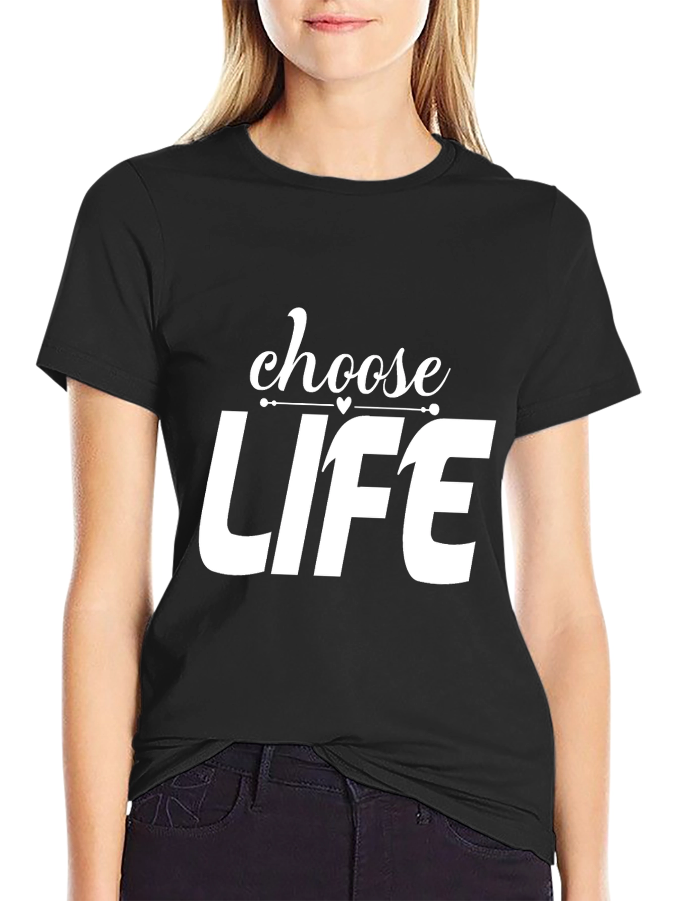Choose Life Graphic Tee - Stylish Cotton Blend