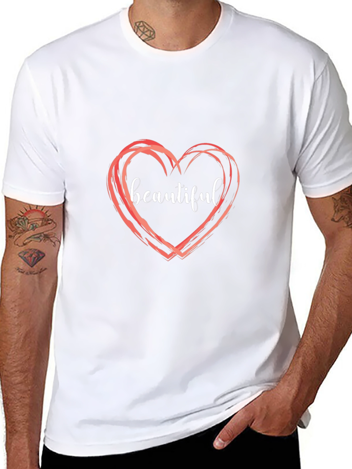 Beautiful Heart T-Shirt - Stylish Graphic Tee