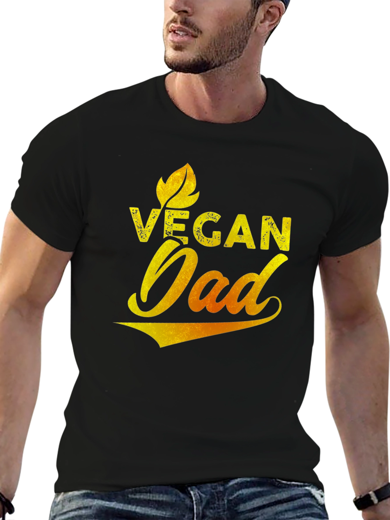 Vegan Dad Graphic Tee - Black T-Shirt