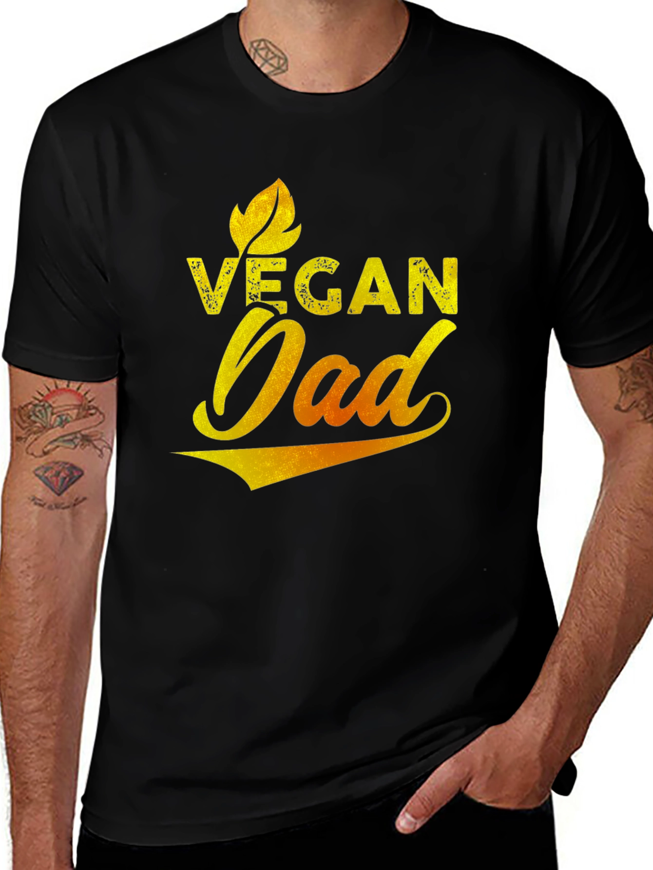 Vegan Dad Graphic Tee - Black T-Shirt