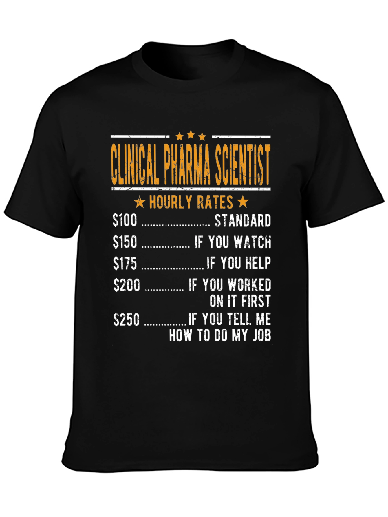 Clinical Pharma Scientist Hourly Rate T-Shirt