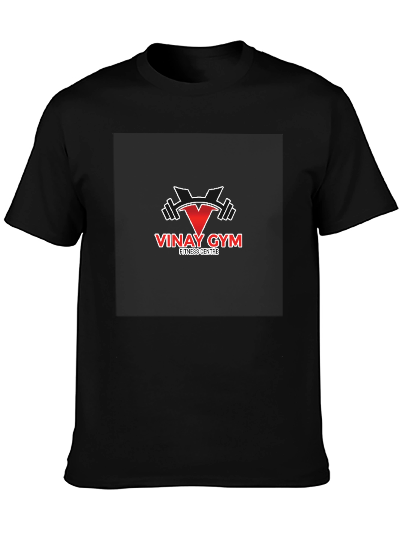 Vinay Gym Fitness Centre Black T-Shirt