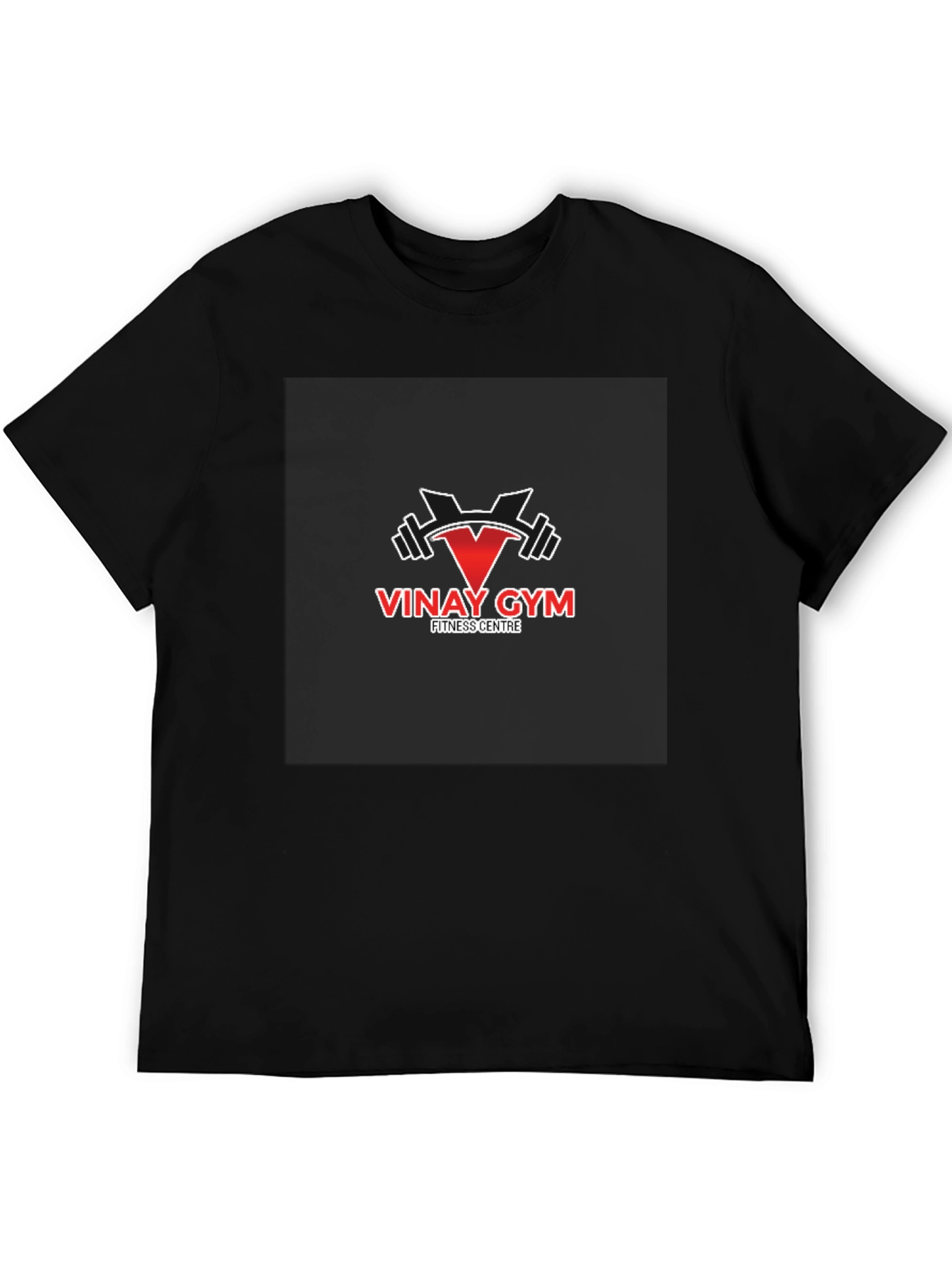 Vinay Gym Fitness Centre Black T-Shirt