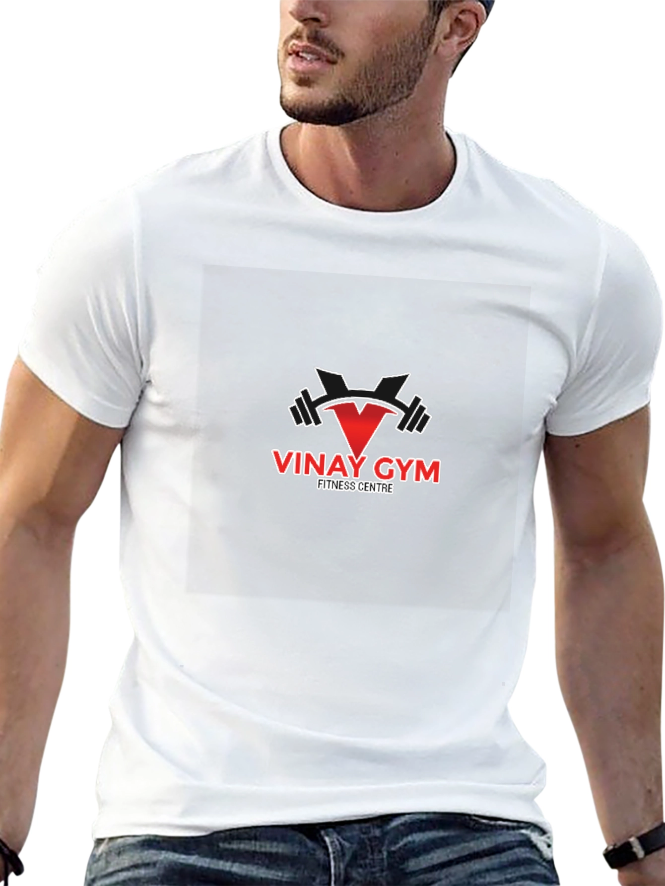 Vinay Gym Fitness Centre Black T-Shirt