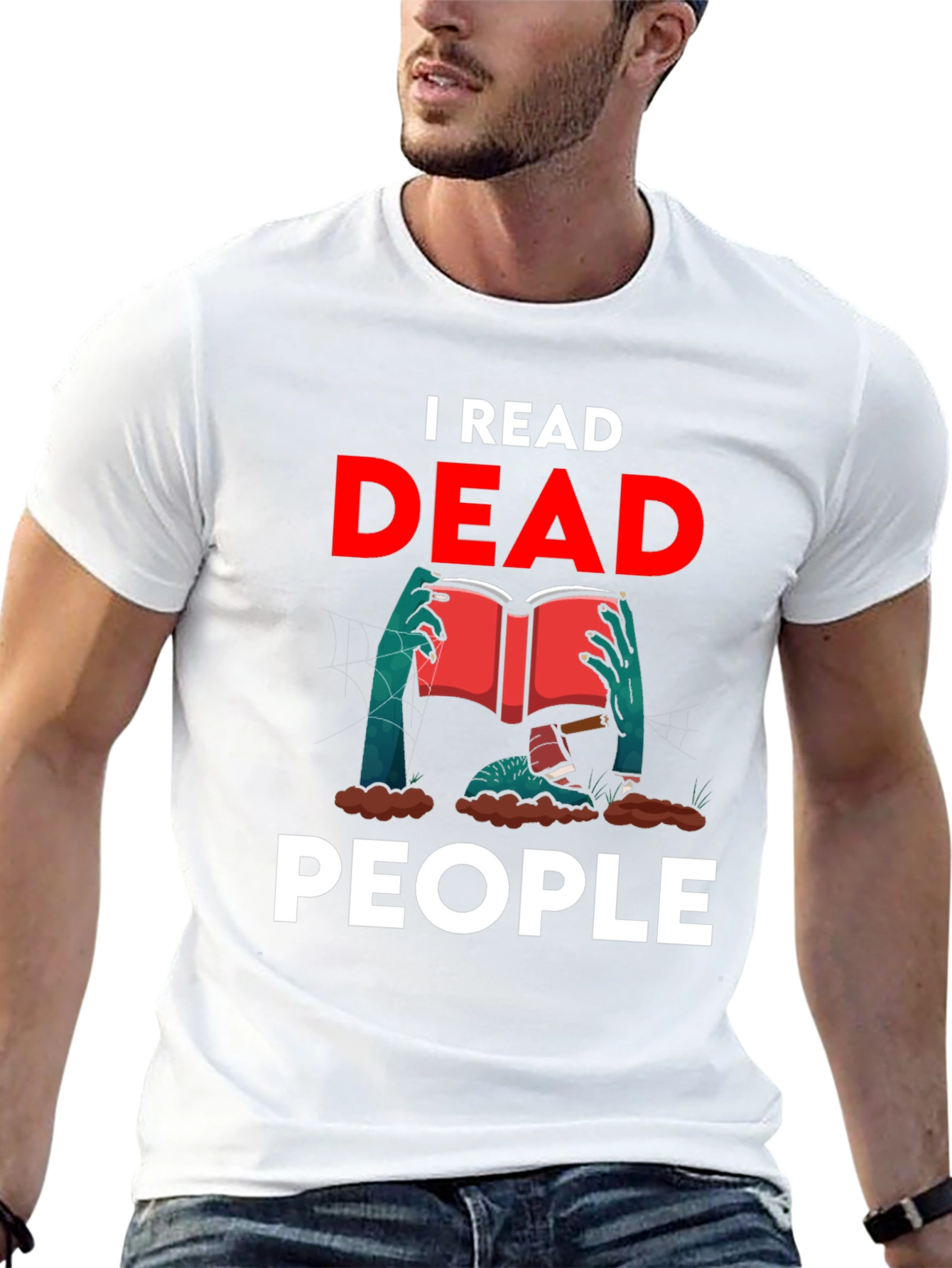 I Read Dead People Novelty Graphic T-Shirt