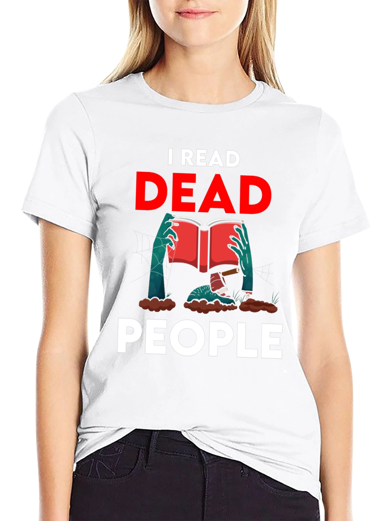 I Read Dead People Novelty Graphic T-Shirt