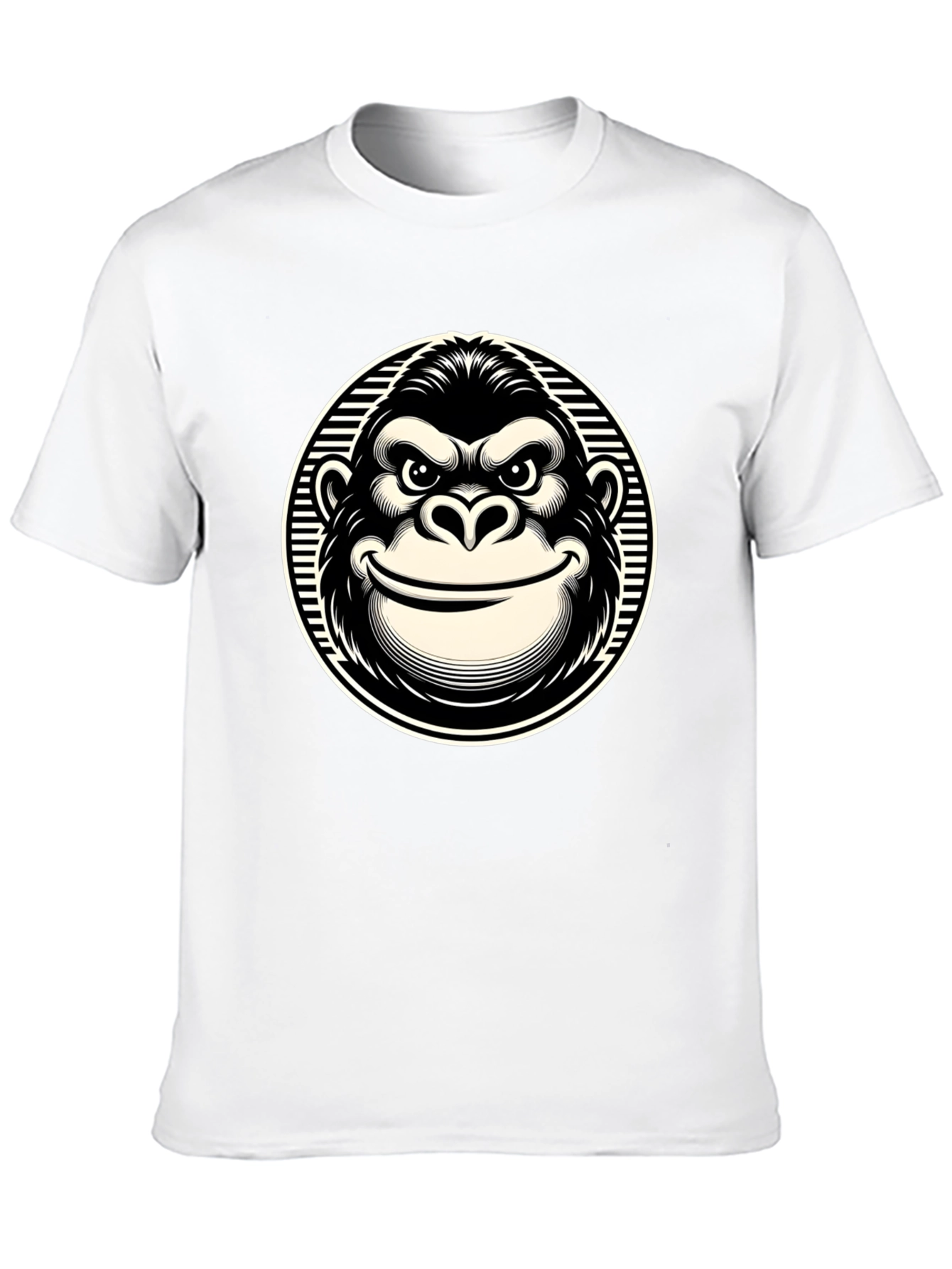 Smiling Gorilla Graphic T-Shirt - Black