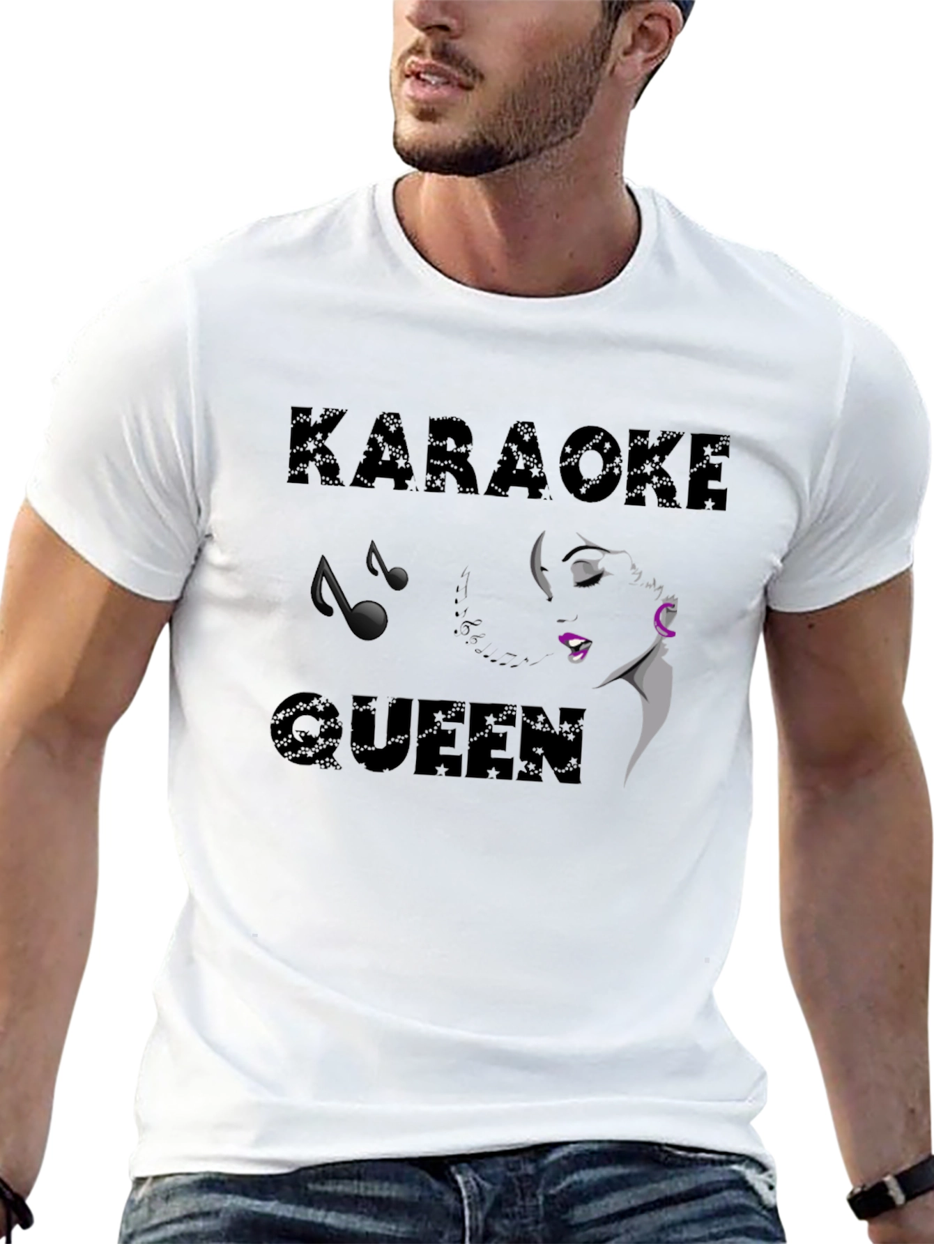 Karaoke Queen Black Graphic Tee