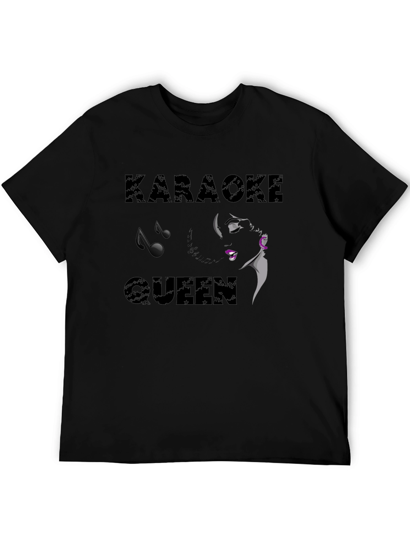 Karaoke Queen Black Graphic Tee