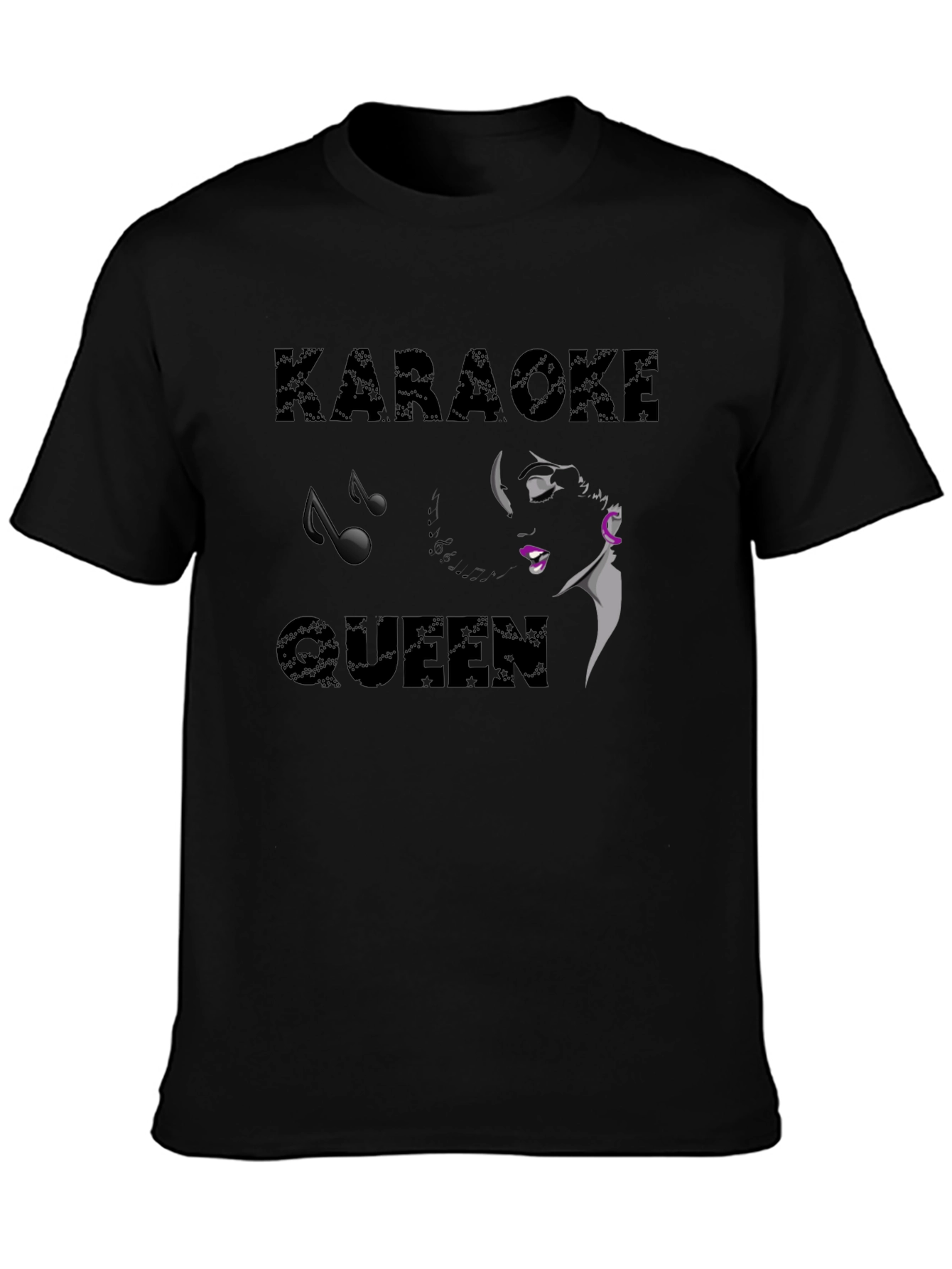 Karaoke Queen Black Graphic Tee