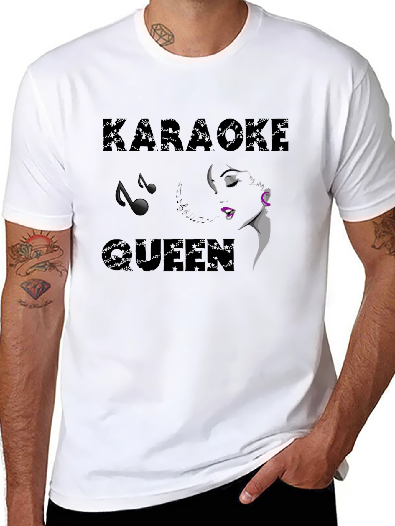 Karaoke Queen Black Graphic Tee