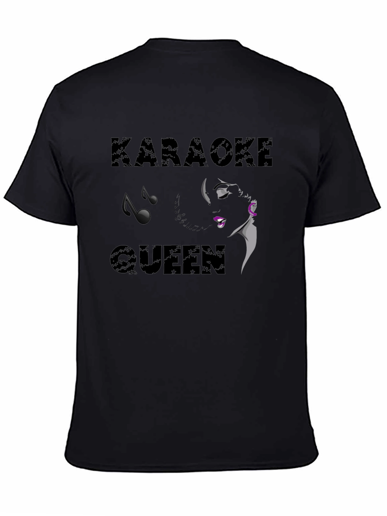 Karaoke Queen Black Graphic Tee