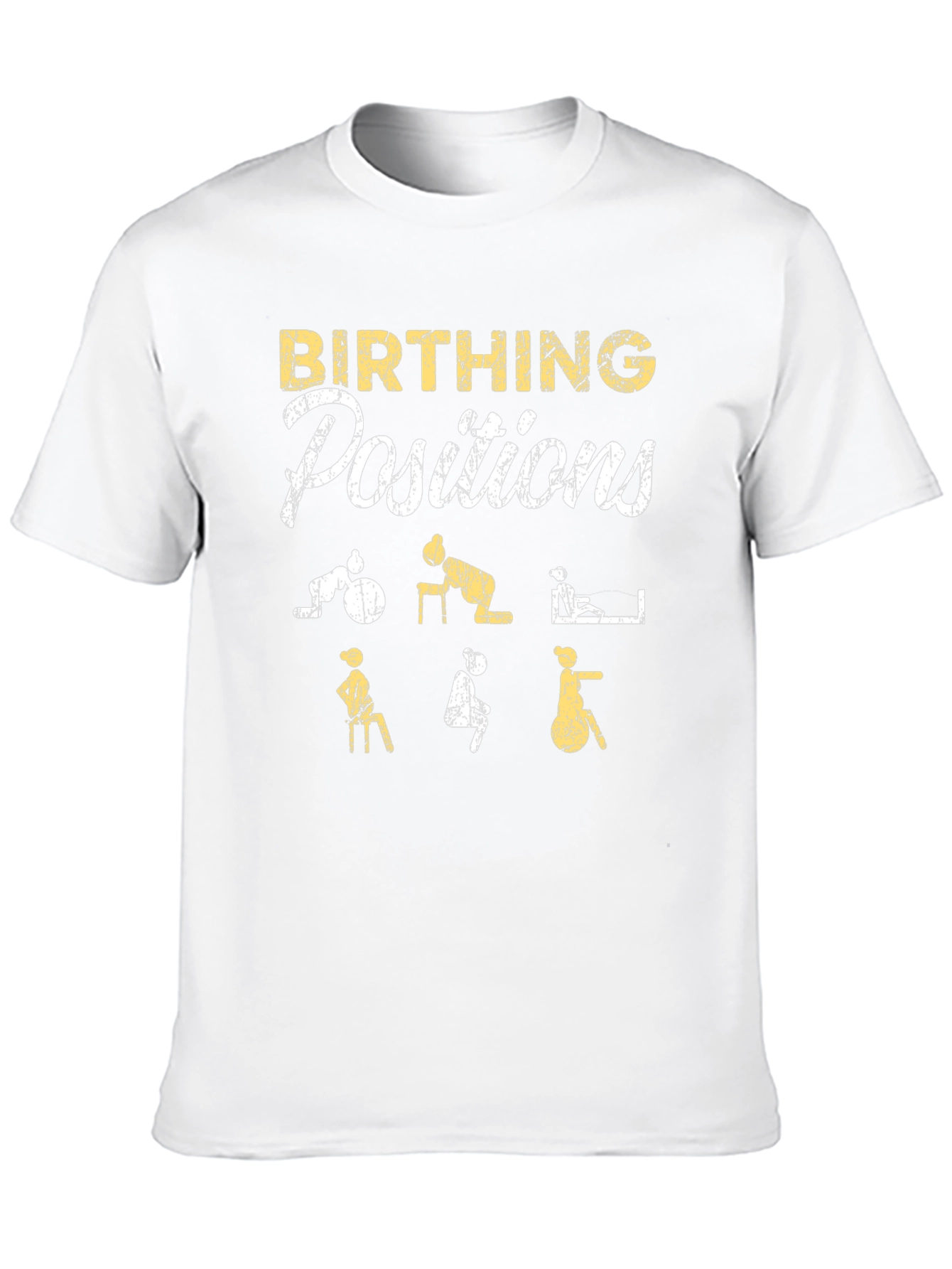 Birthing Positions Graphic Tee | Black Unisex T-Shirt