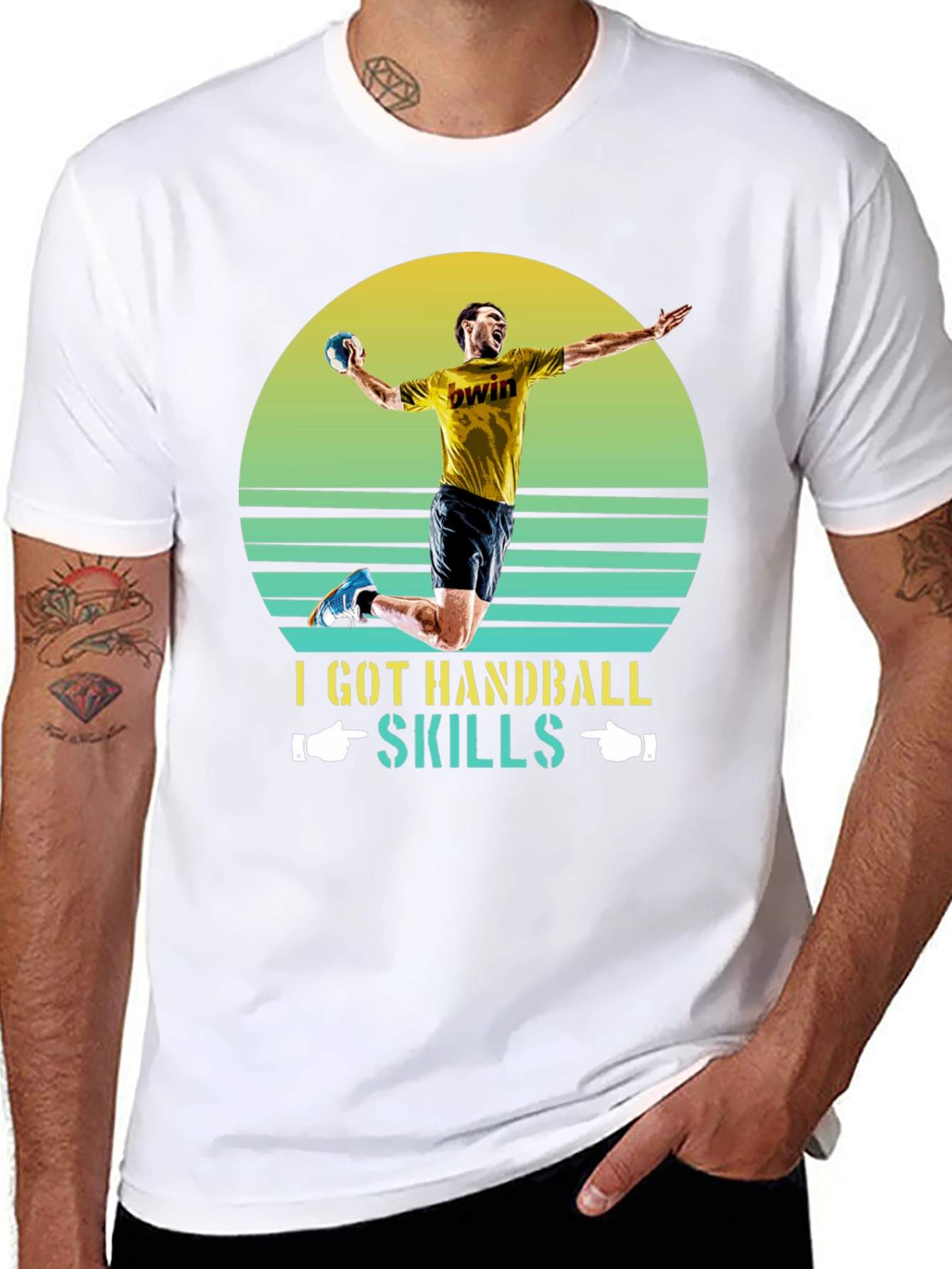 Handball Skills Graphic Tee - Sporty T-Shirt