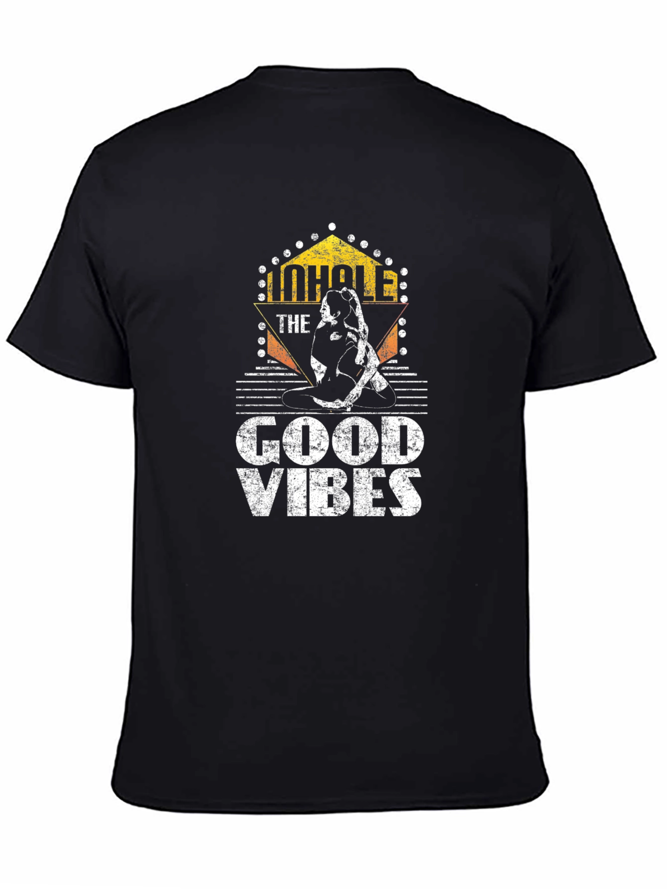 Inhale the Good Vibes Yoga Black T-Shirt