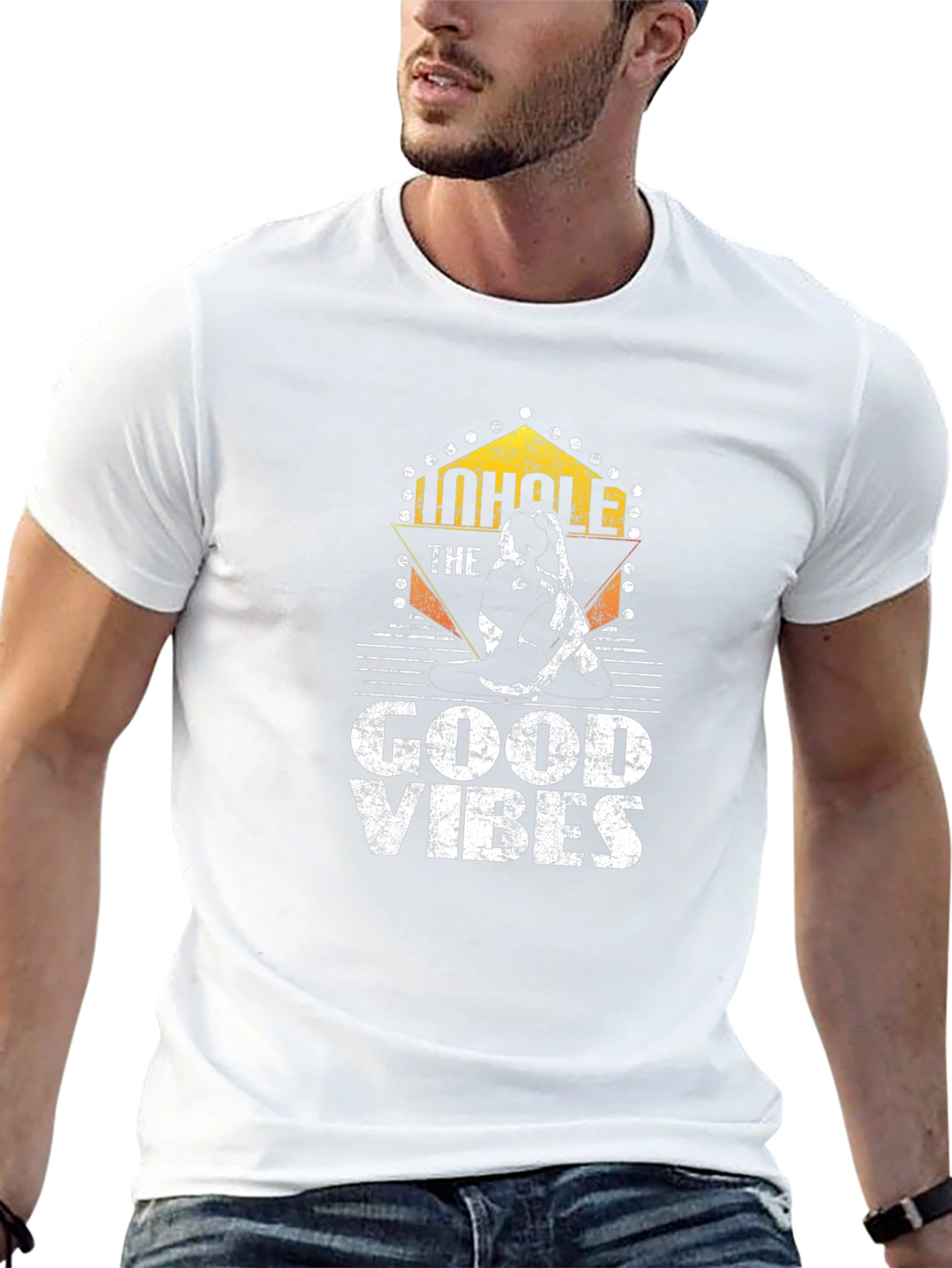 Inhale the Good Vibes Yoga Black T-Shirt