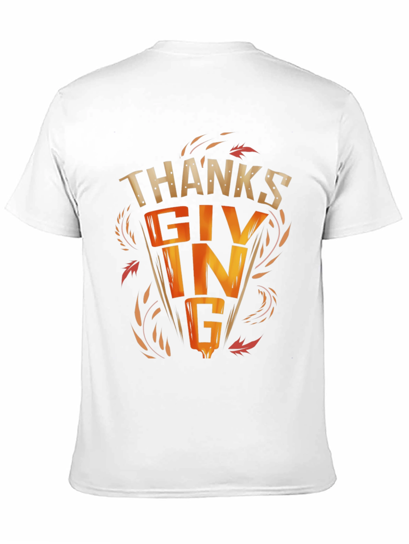 Thanksgiving Graphic Print Black T-Shirt