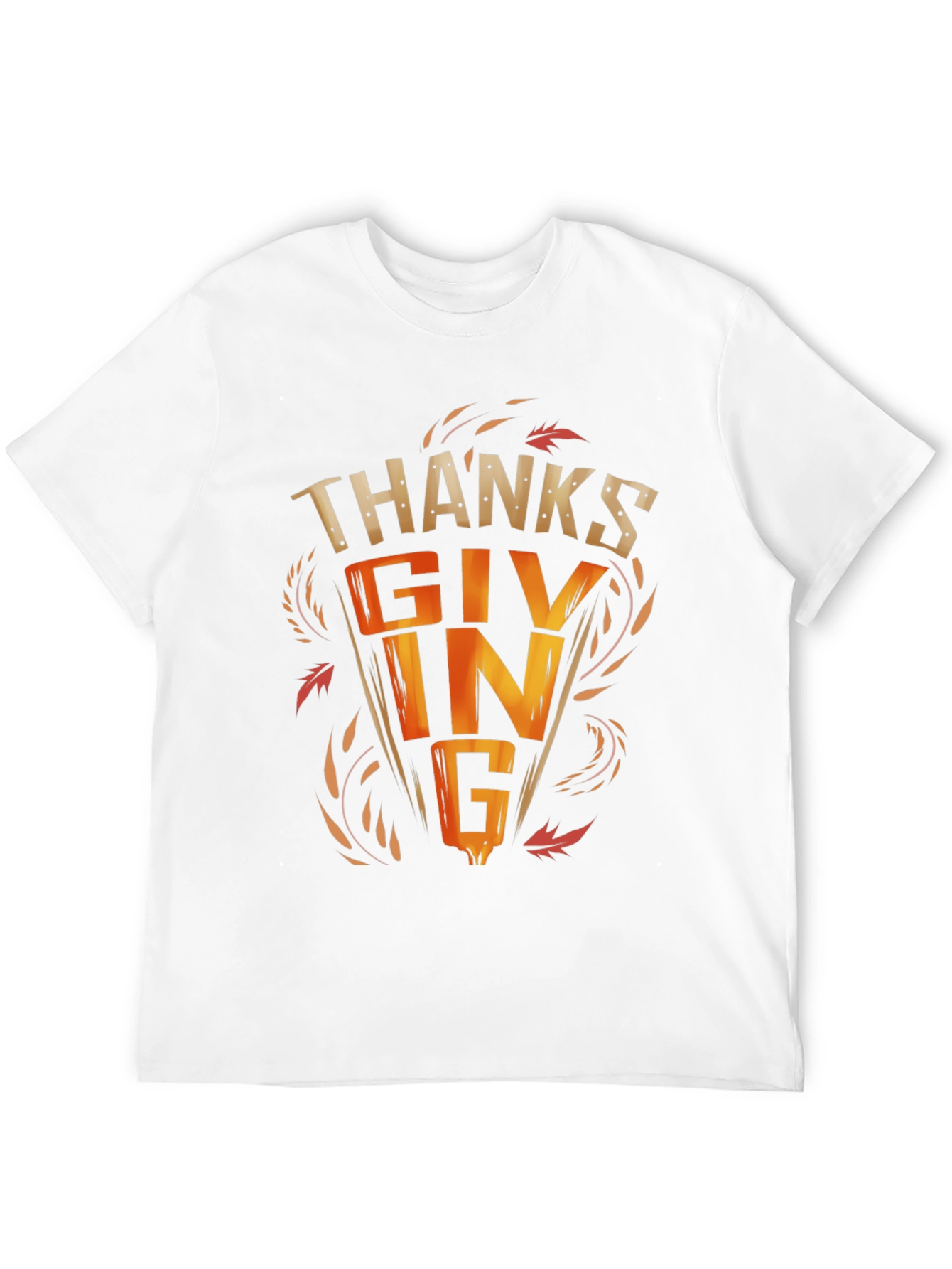Thanksgiving Graphic Print Black T-Shirt
