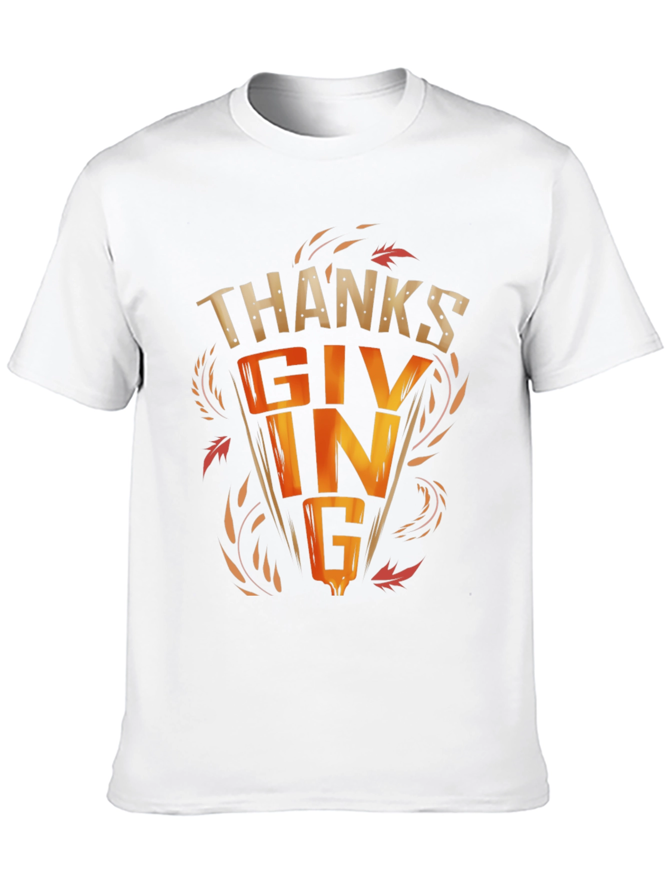 Thanksgiving Graphic Print Black T-Shirt